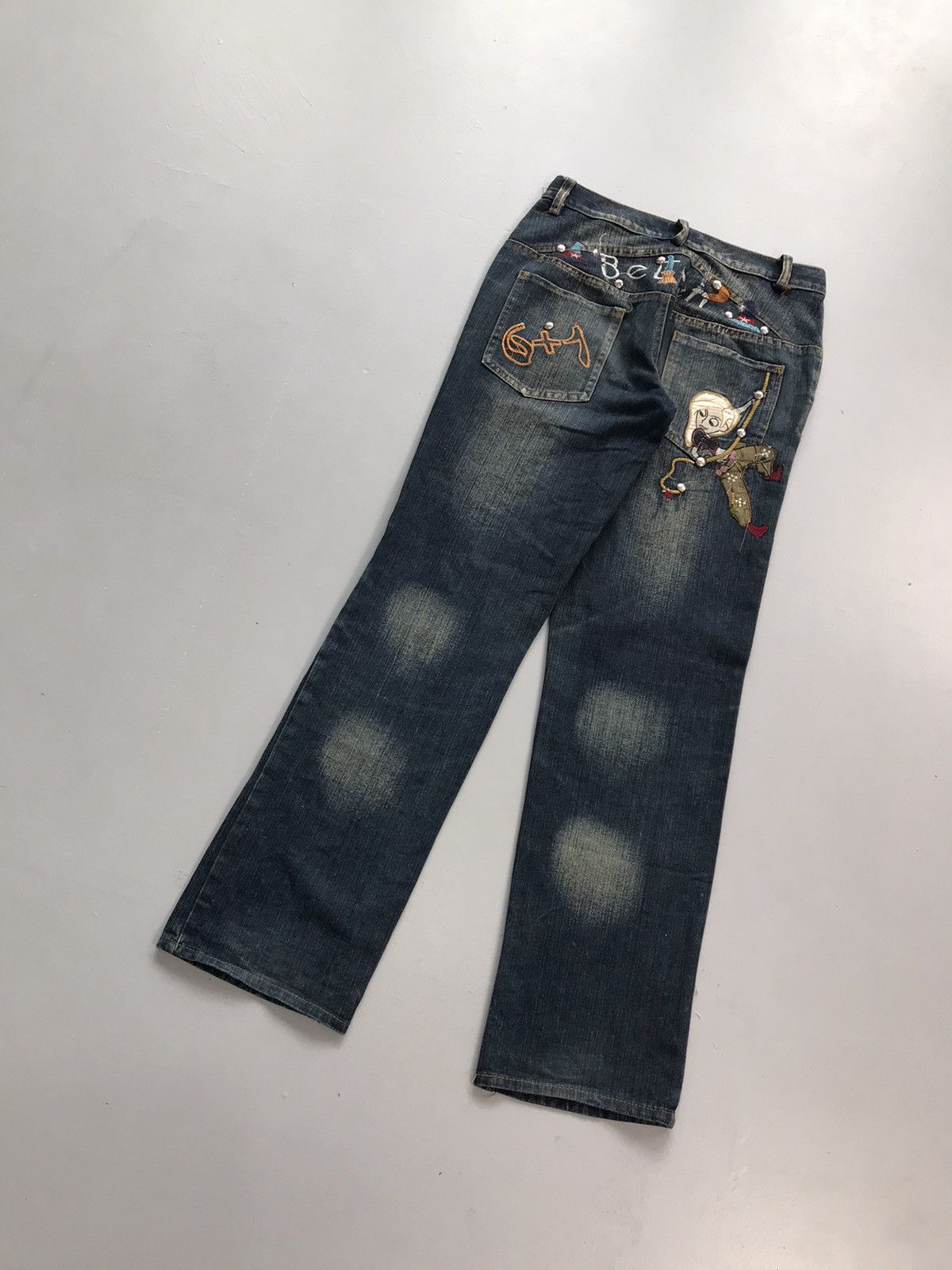 JNCO Vintage hiphop embroidered denim Size US 29 - 8 Thumbnail