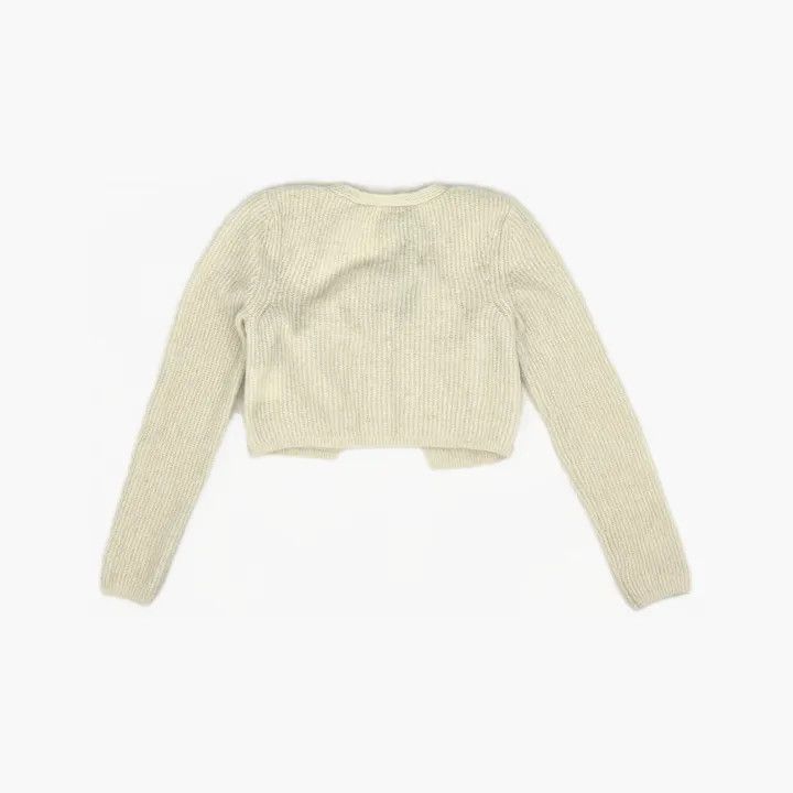 Alexander Wang Alexander Wang Women's V-Neck Cropped Knit Sweater - Size M / US 6-8 / IT 42-44 - 3 Thumbnail