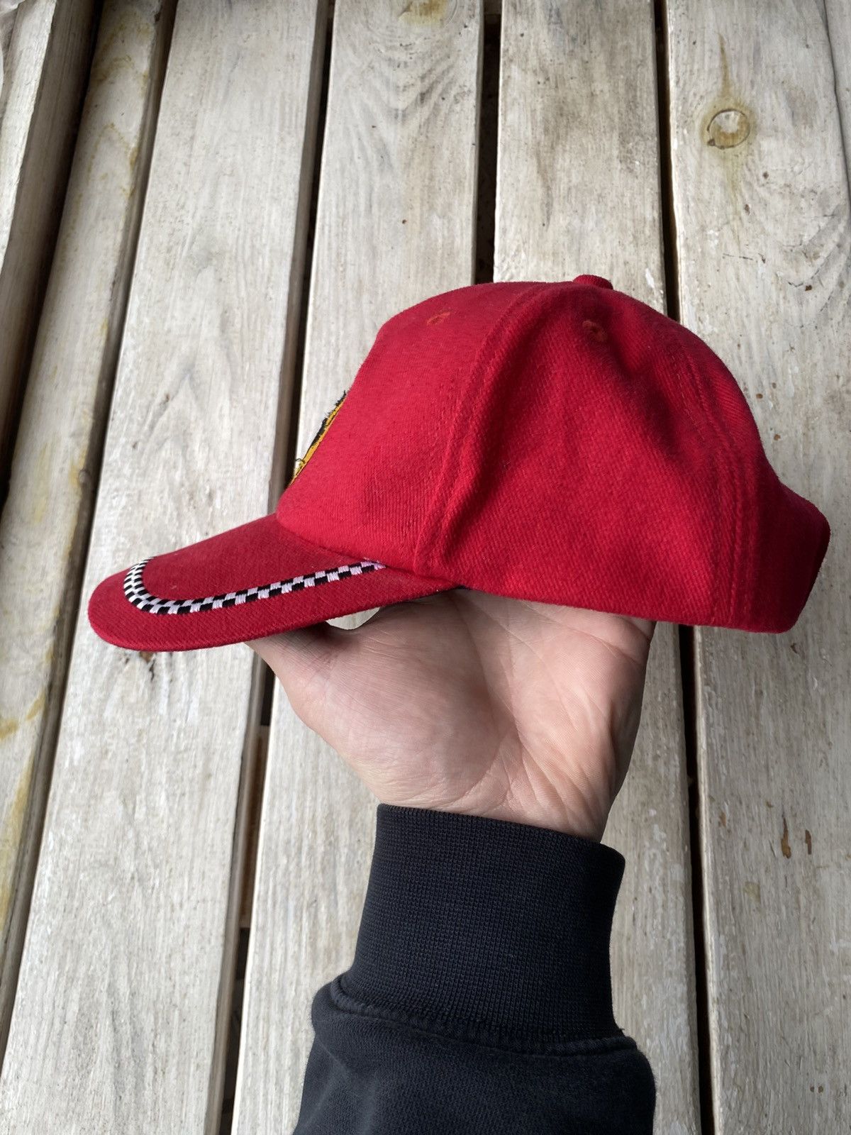 Ferrari × Vintage 00s Vintage 90s Ferrari Racing Embroidered Logo Cap Red Size ONE SIZE - 3 Thumbnail