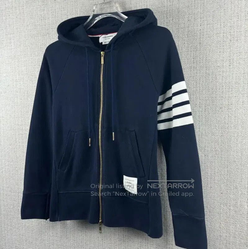 Thom Browne Thom Browne Women's Navy Striped Cotton Jacket . Size XS / US 0-2 / IT 36-38 - 2 Thumbnail