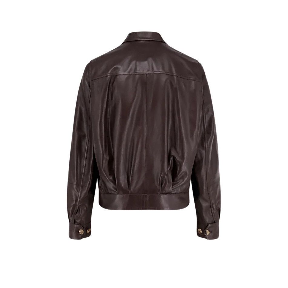 Brunello Cucinelli BRUNELLO CUCINELLI Chocolate Leather Jacket New & Authentic Size US M / EU 48-50 / 2 - 2 Thumbnail