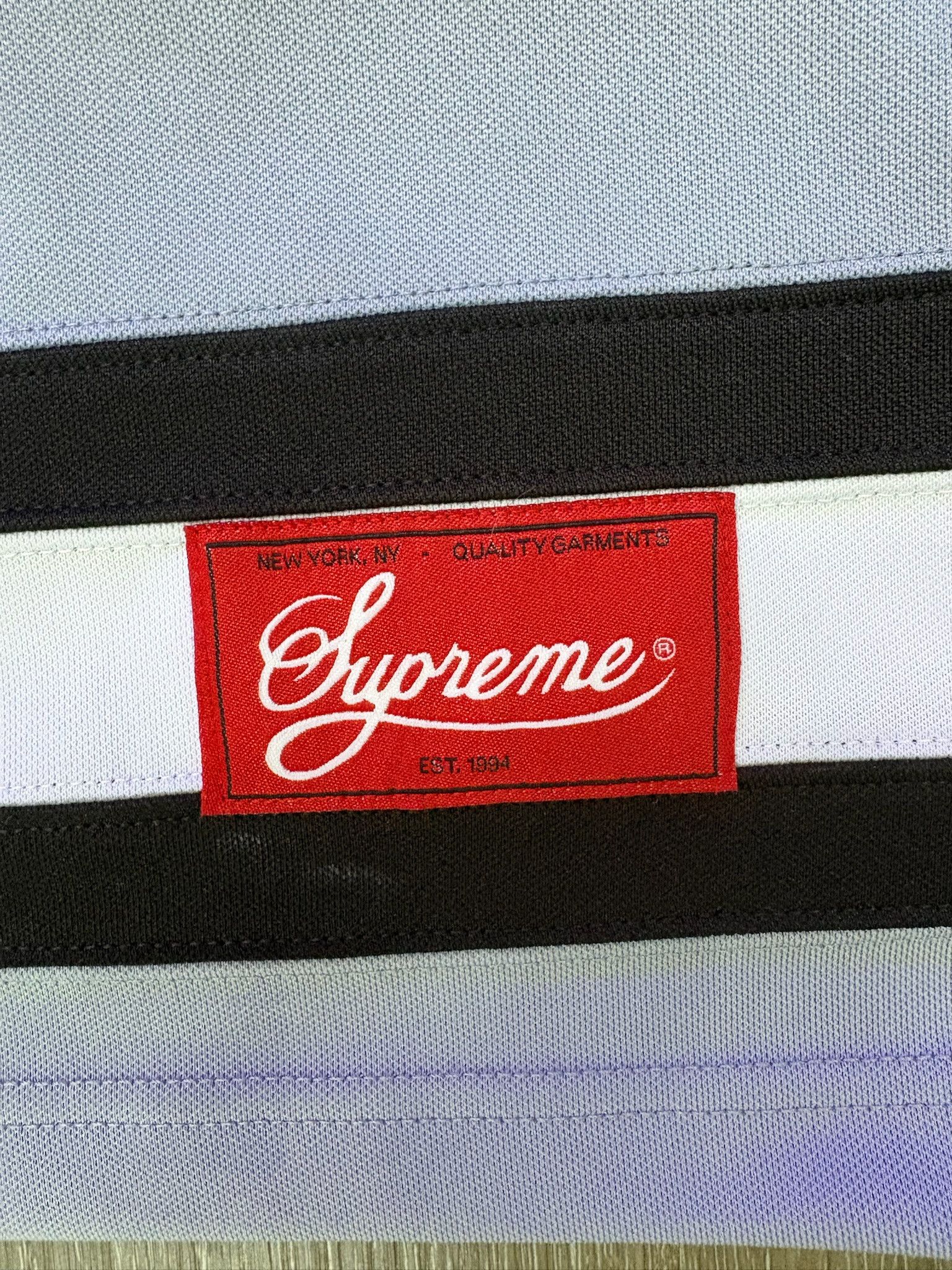 Supreme Supreme "Fire & Ice" Hockey Jersey (Black) Size US S / EU 44-46 / 1 - 4 Thumbnail
