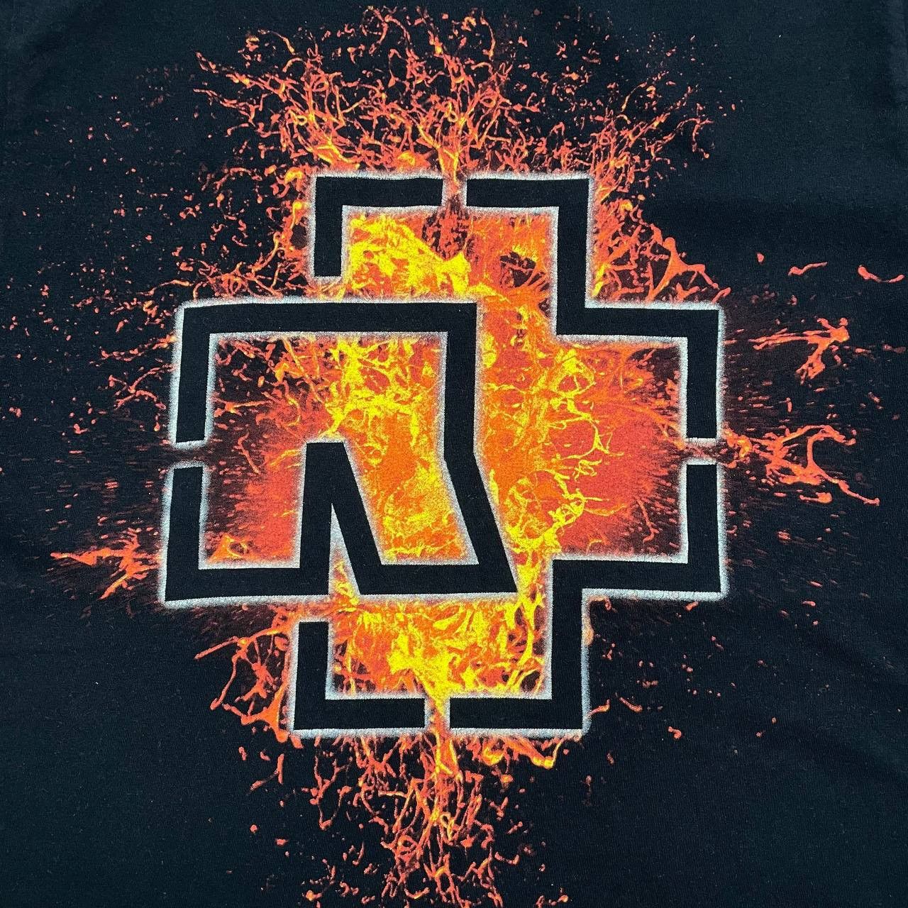 Band Tees Rammstein Feuer Frei 1994 Fire Logo T Shirt Black Size M Size US M / EU 48-50 / 2 - 3 Thumbnail