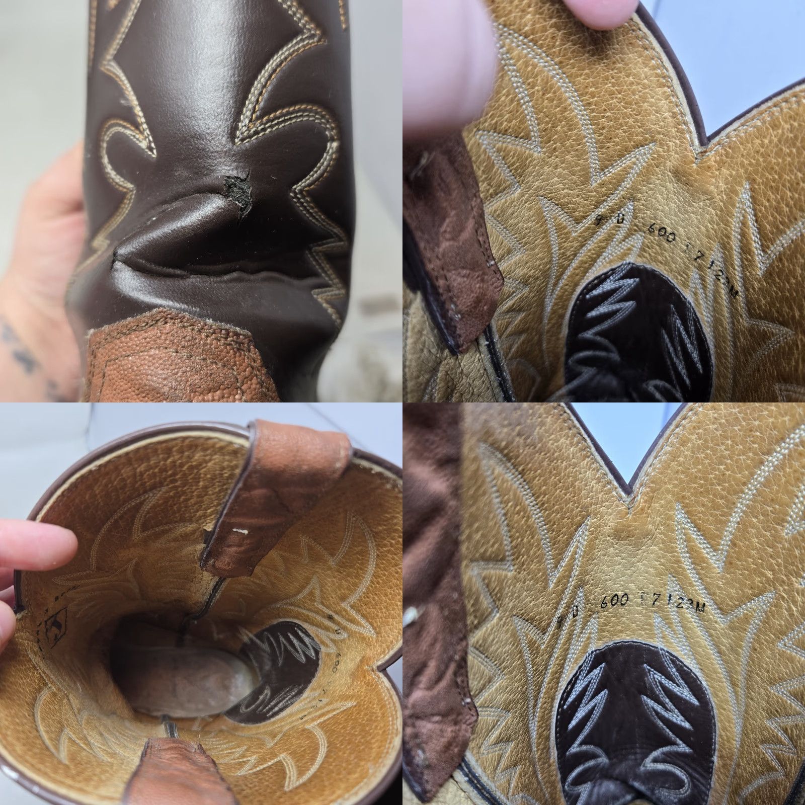 Justin Boots VINTAGE Justin Boots Boot Western Cowboy Leather D Brown Size 9 Men Shoes - read flaws readouts Size US 9 / EU 42 - 11 Thumbnail