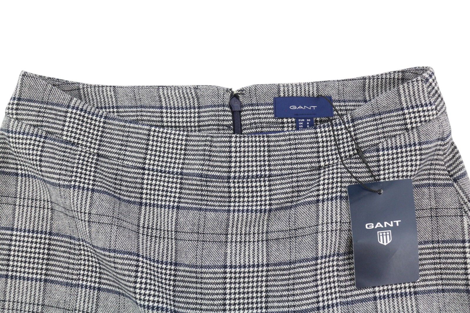 Gant CHECKED FLARE EU36 Blue Plaid Knee Skirt 85180 Size 26" / US 2 / IT 38 - 5 Thumbnail