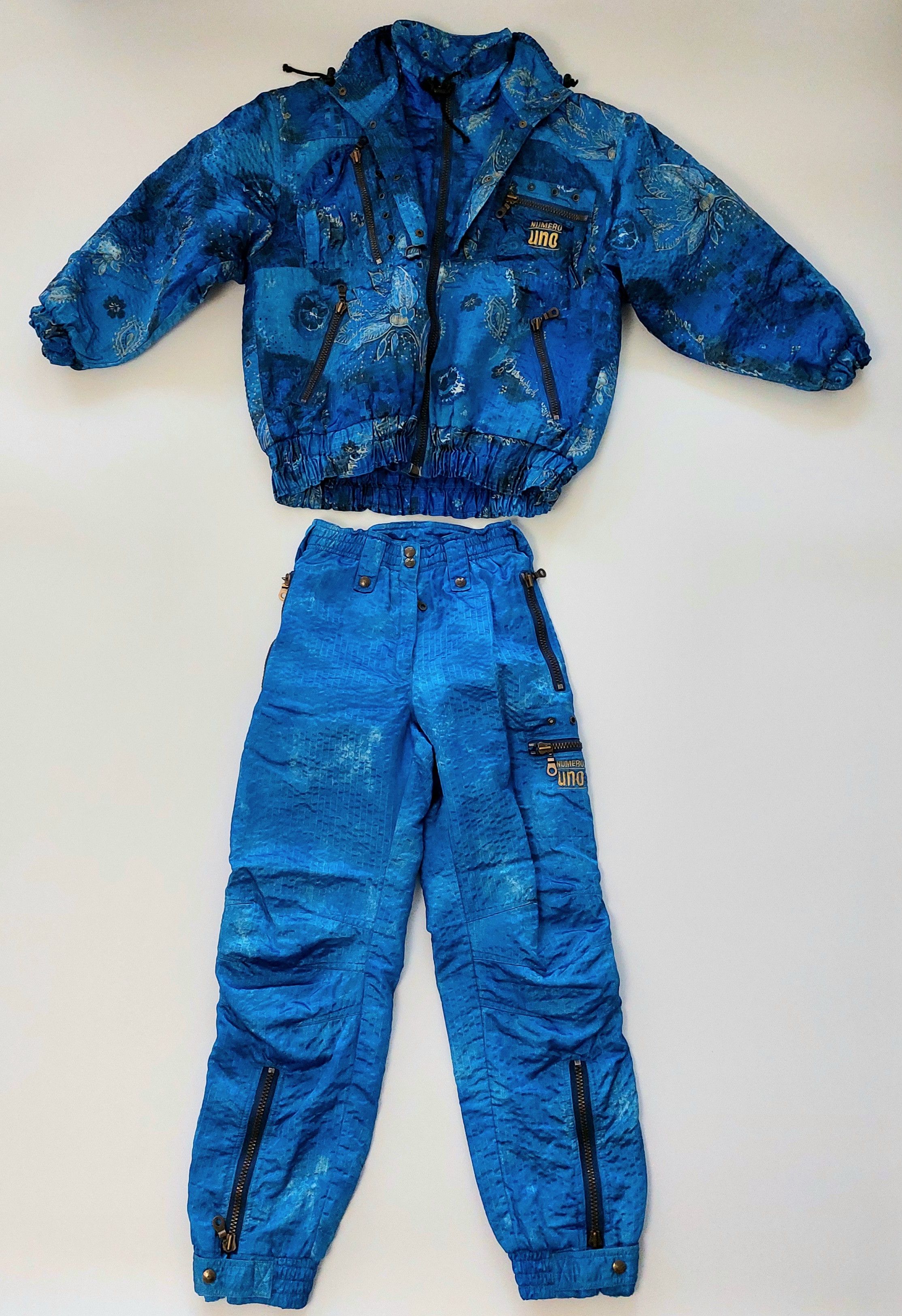 1990s Numero Uno 2-piece Ski Suit Made in Italy
