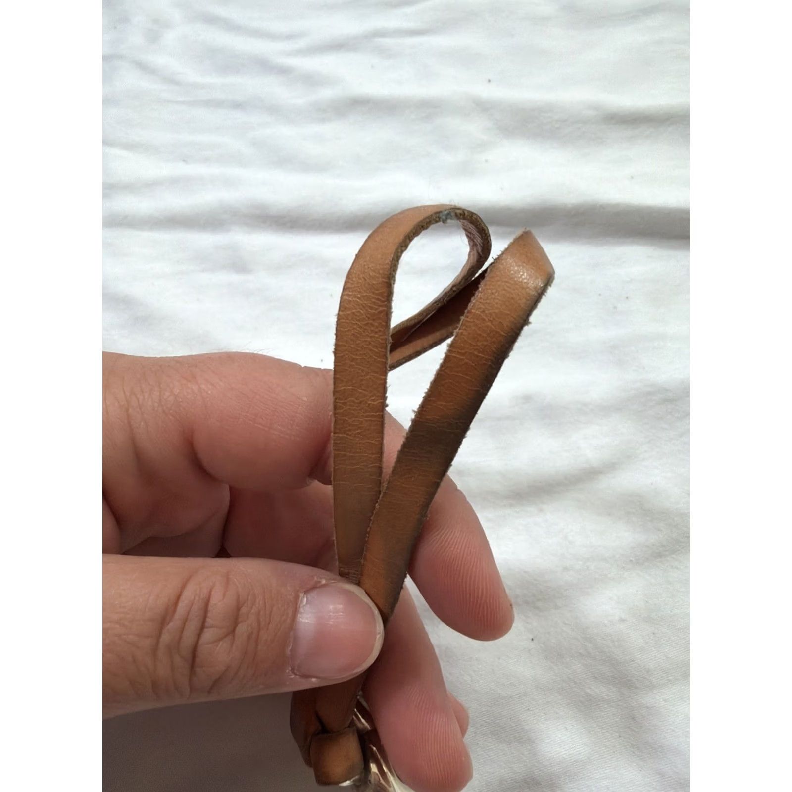 Brighton BRIGHTON Brown Leather Replacement Heart Loop Strap Purse Bag Charm Key Fob Unisex Adult? Keys Bag Charm Size ONE SIZE - 8 Thumbnail