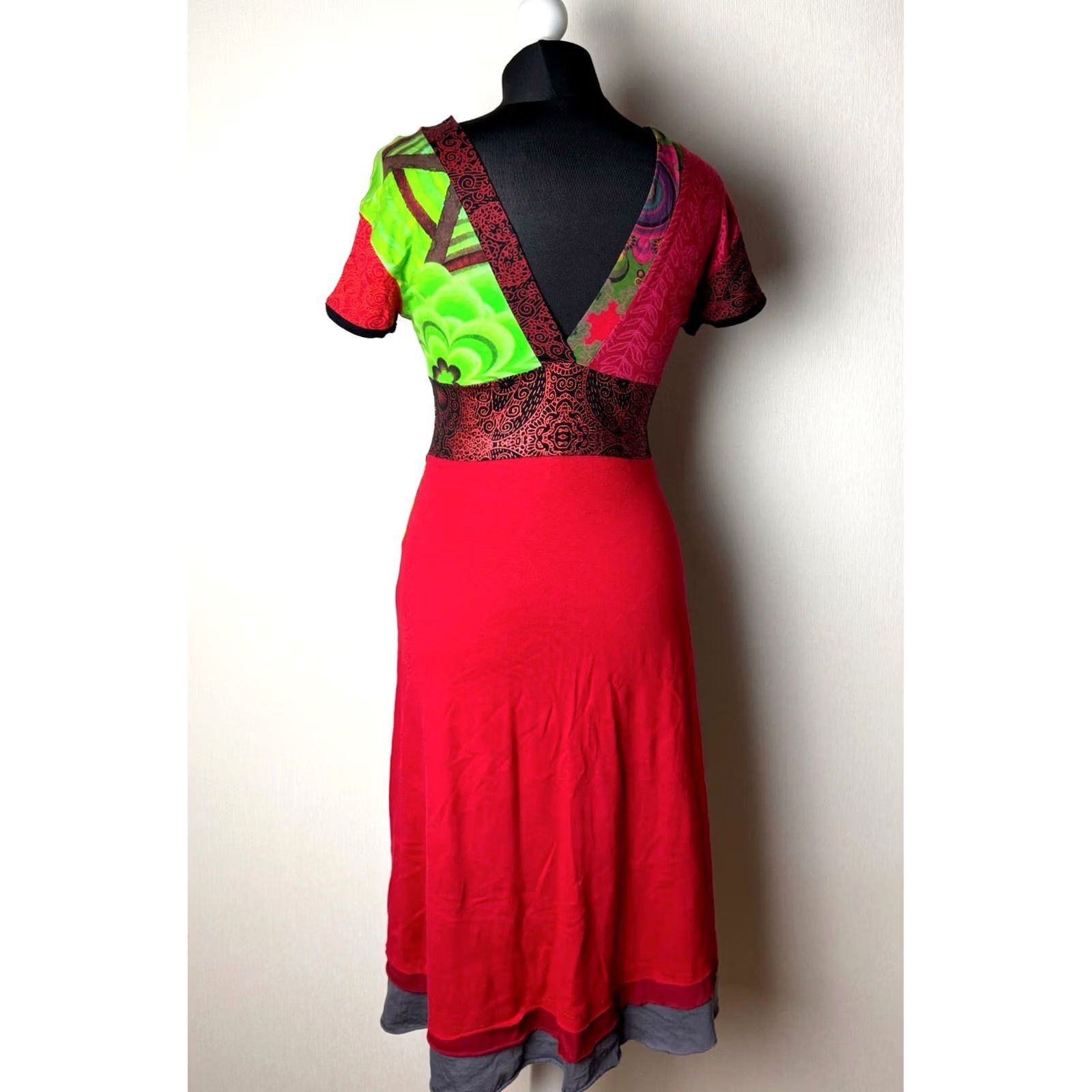 Desigual Desigual Dress womens S A-Line Dress Red Knee Length 107 cm Mens? Size S / US 4 / IT 40 - 5 Thumbnail