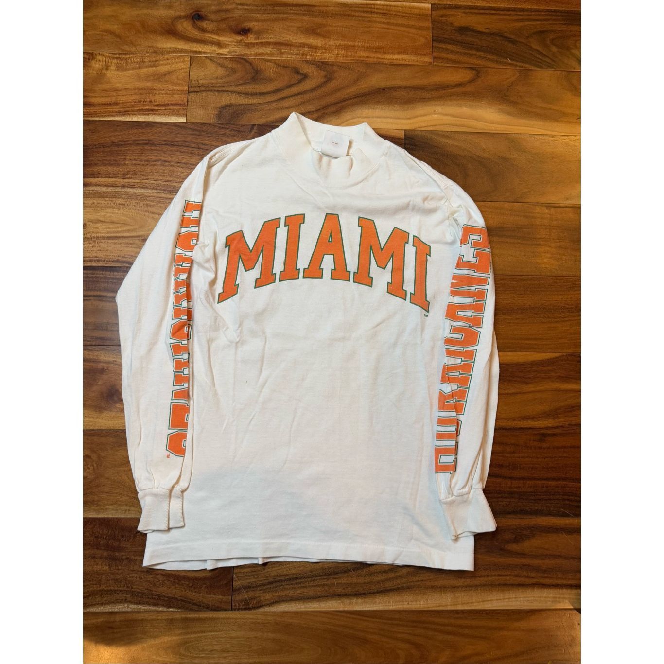 Vintage Size S - University of Miami 1980s Single Stitch PM Long sle Size US S / EU 44-46 / 1 - 1 Thumbnail