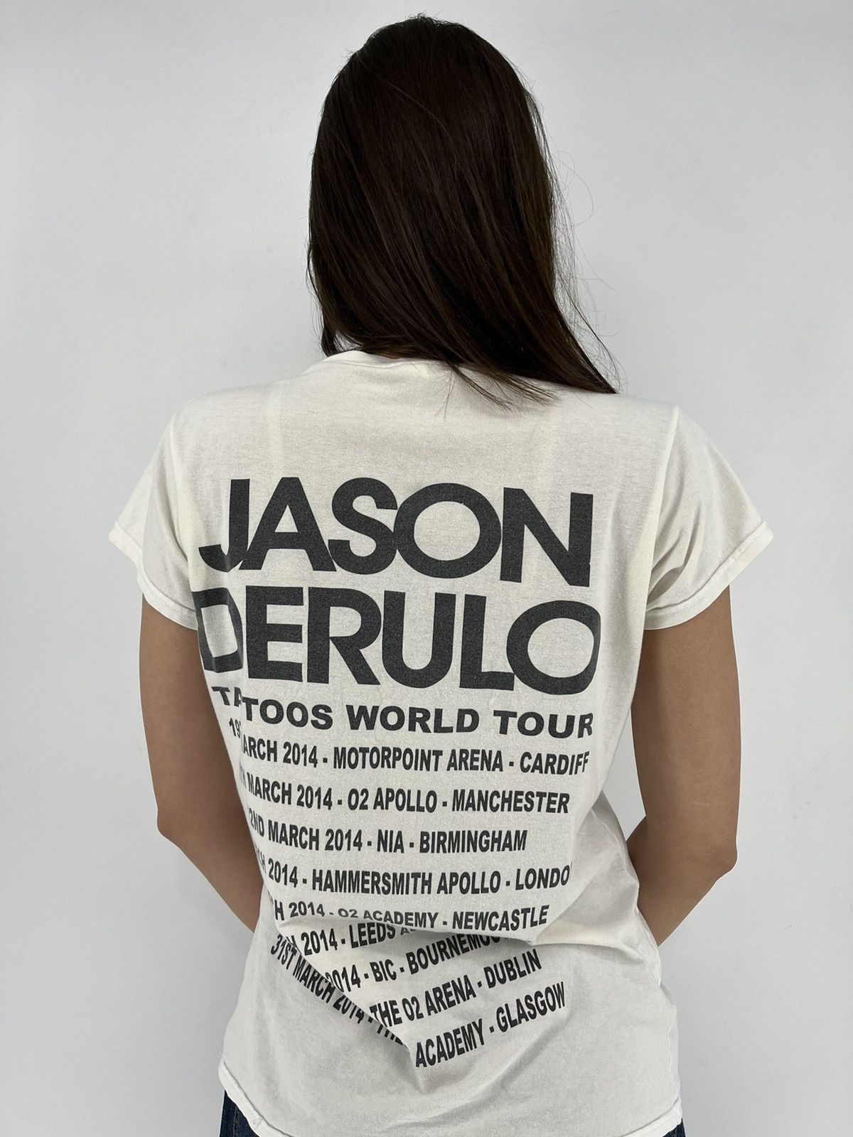 Band Tees Vintage Womens Jason Derulo T-shirt Tattoo World Tour Size Size L / US 10 / IT 46 - 7 Thumbnail