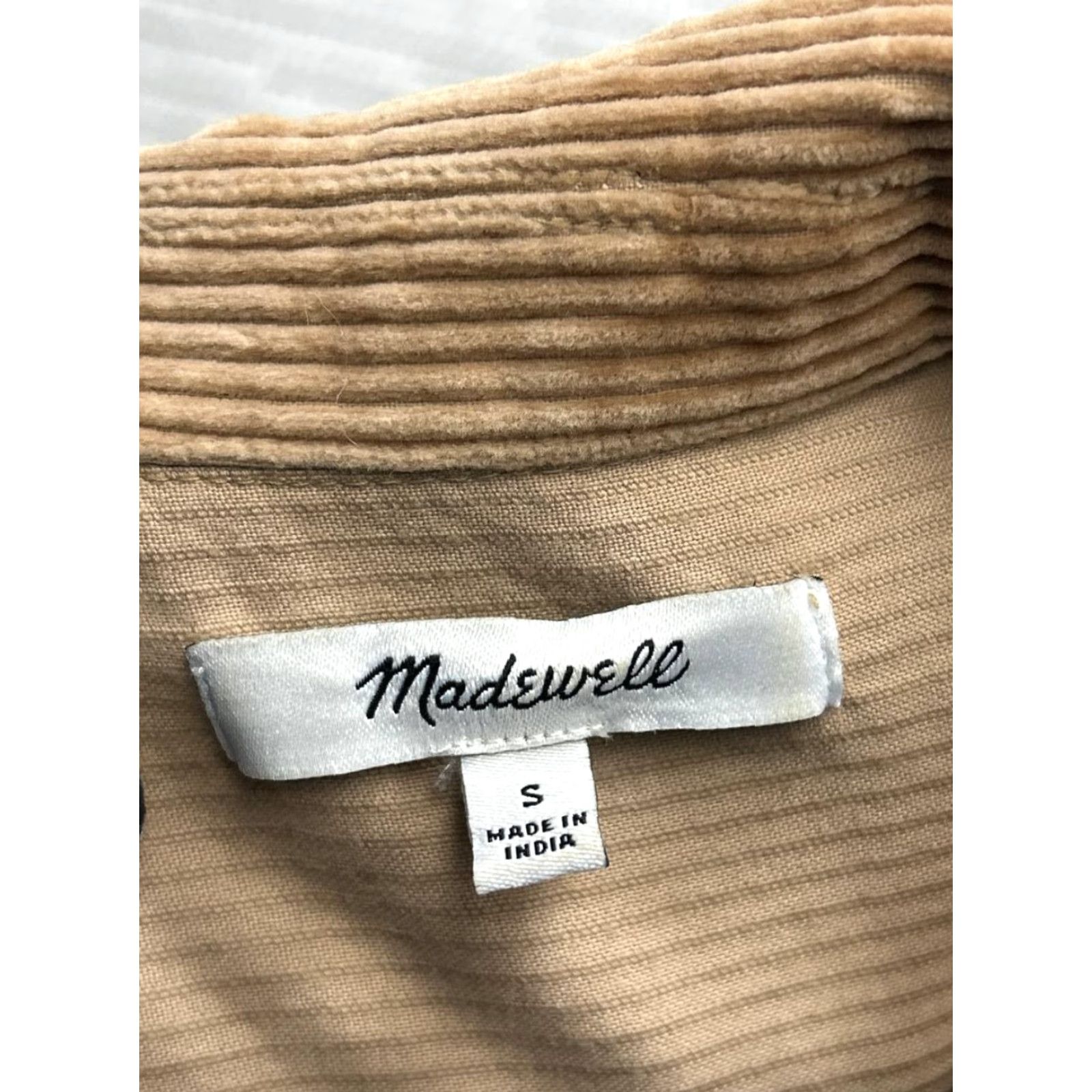 Madewell Madewell Shirt Womens Small Brown Cotton Corduroy Button Up Size S / US 4 / IT 40 - 3 Thumbnail