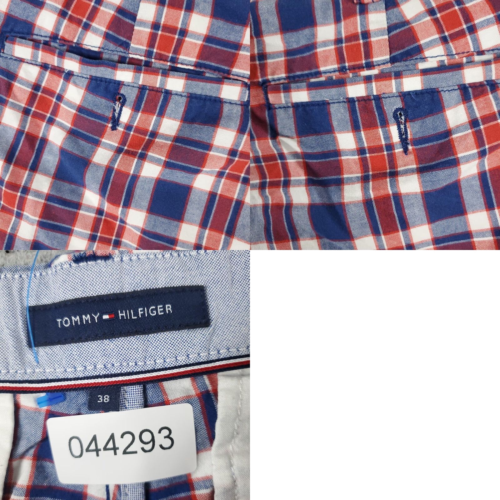 Tommy Hilfiger VINTAGE Tommy Hilfiger Shorts Mens Size 38 Chino Flat Front Casual Red Plaid Classic Size US 38 / EU 54 - 8 Thumbnail
