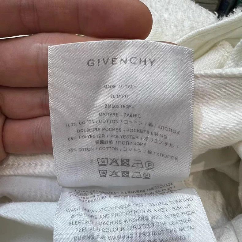 Givenchy Givenchy Distressed white denim pants Size US 33 - 6 Thumbnail