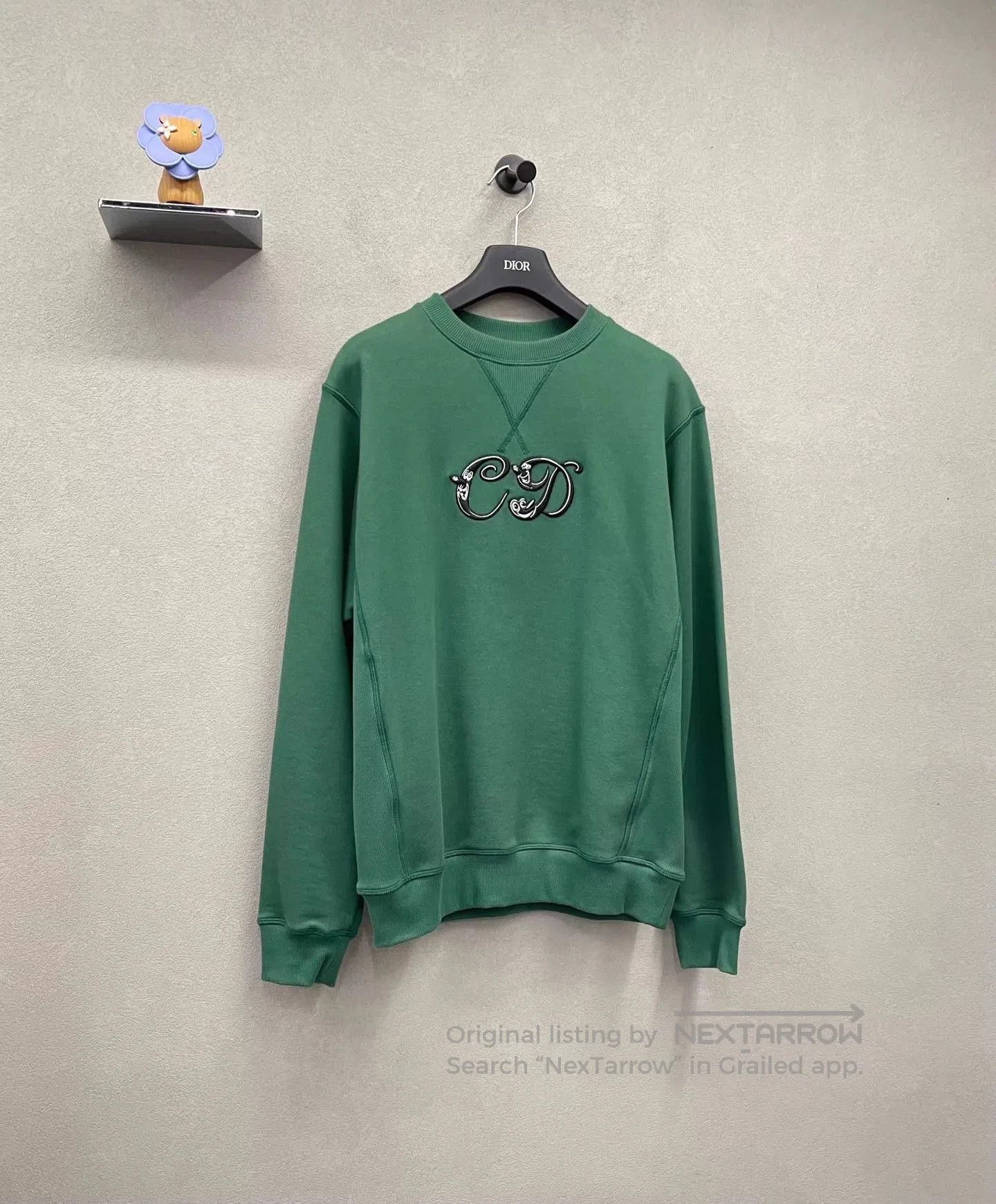 Dior Green Embroidered Long Sleeve Sweatshirt. Size US S / EU 44-46 / 1 - 3 Thumbnail