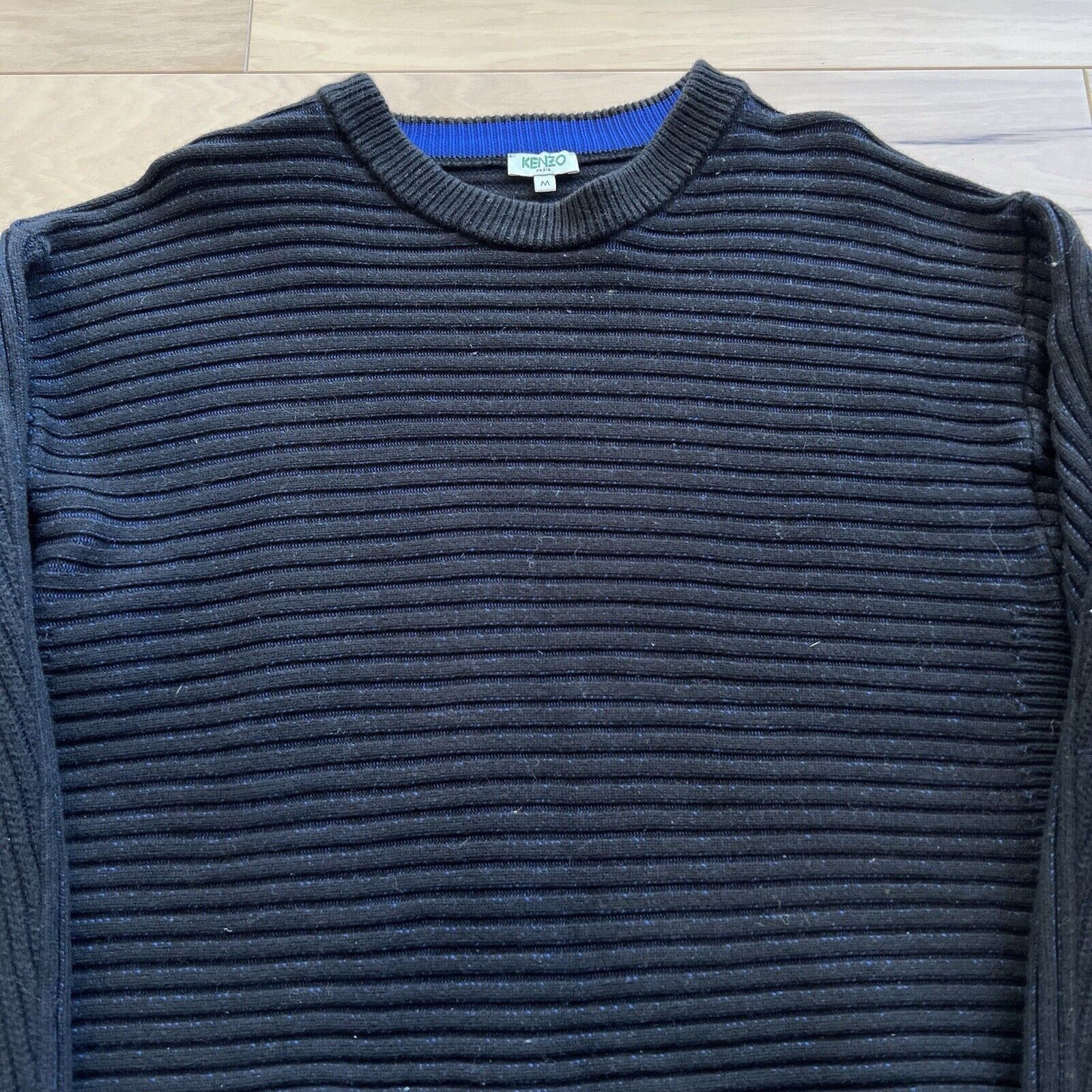 Kenzo Kenzo Paris Sweater Women's Medium Black Blue Wool Size M / US 6-8 / IT 42-44 - 3 Thumbnail