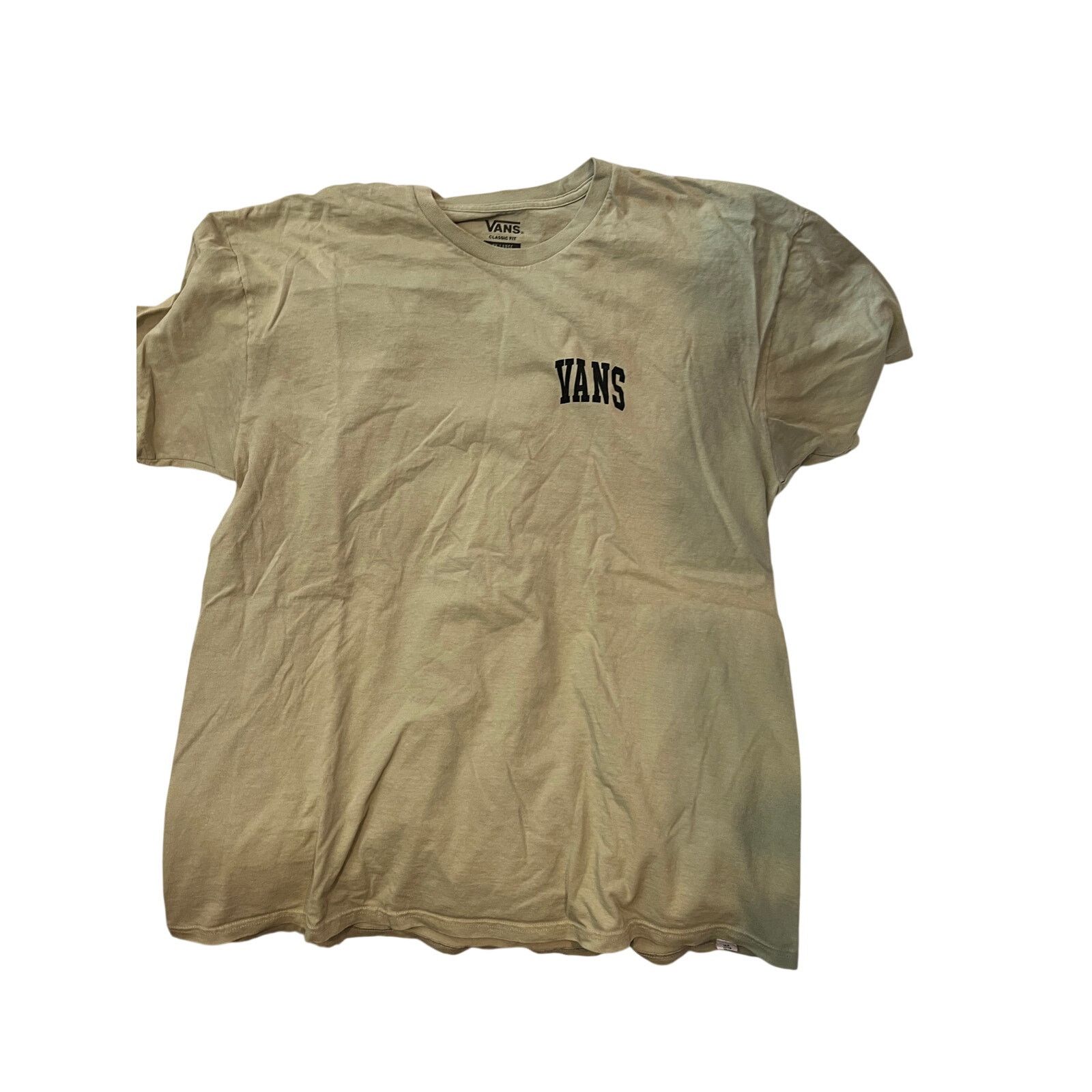 Vans Vans Off The Wall Beige T-Shirt Mens XXL Size US XXL / EU 58 / 5 - 1 Thumbnail