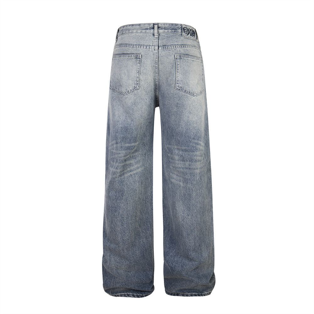 Japanese Brand × Jean Men's punk gradient washed straight jeans y2k Size US 32 / EU 48 - 2 Thumbnail
