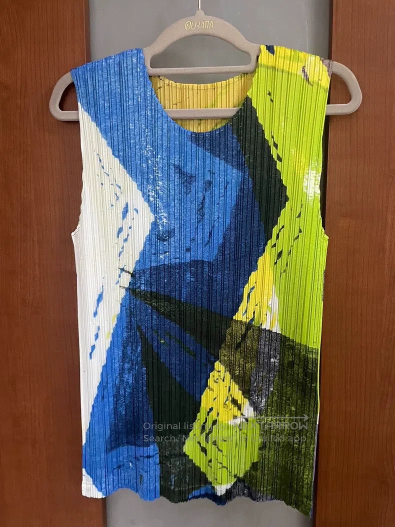 Issey Miyake Issey Miyake Oil Painting Color Block Tank Top Size L / US 10 / IT 46 - 5 Thumbnail