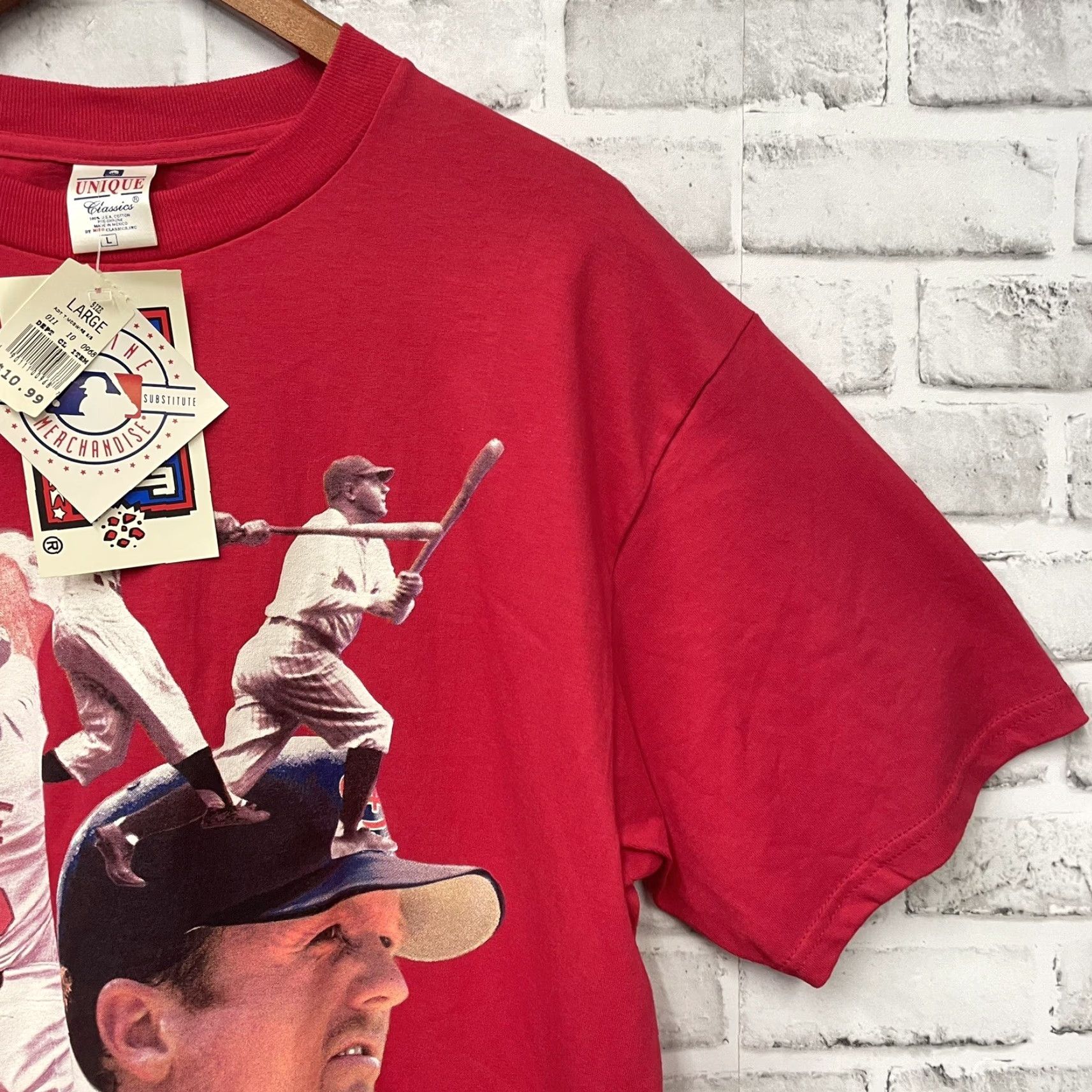 Nique VINTAGE Mark McGuire Chase For 62 Baseball T-Shirt Mens Large Red USA 90s Size US L / EU 52-54 / 3 - 2 Thumbnail