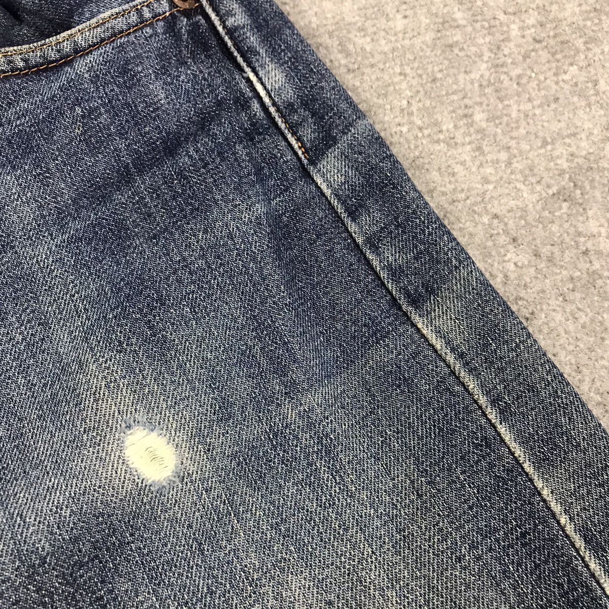 Japanese Brand × Levi's Vintage Clothing Levi’s 551Z Big E Selvadge Denim Distressed Jeans Pants Size US 30 / EU 46 - 7 Thumbnail