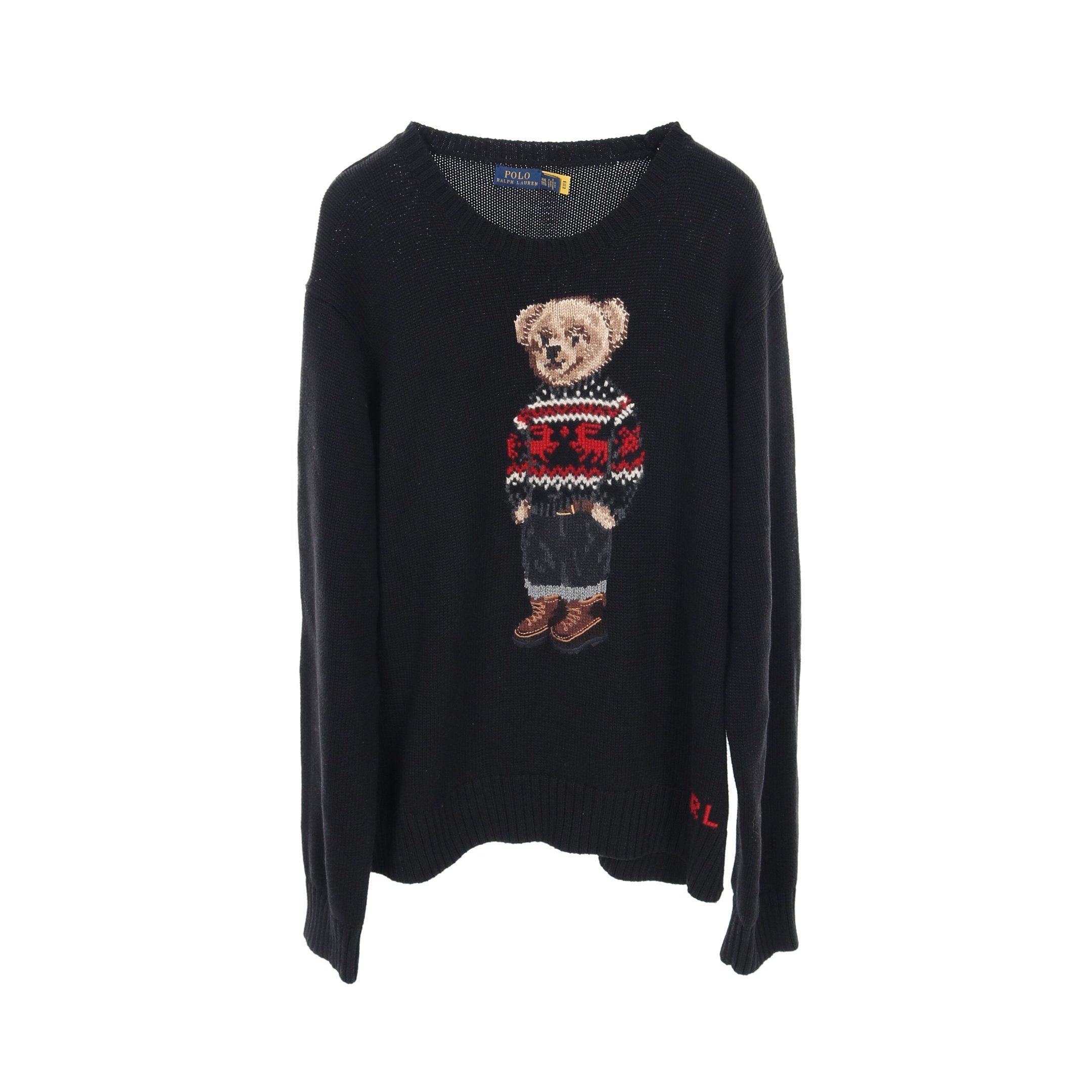 Ralph Lauren Ralph Lauren Polo Bear Sweater Knit Cotton Black Size ONE SIZE - 1 Thumbnail