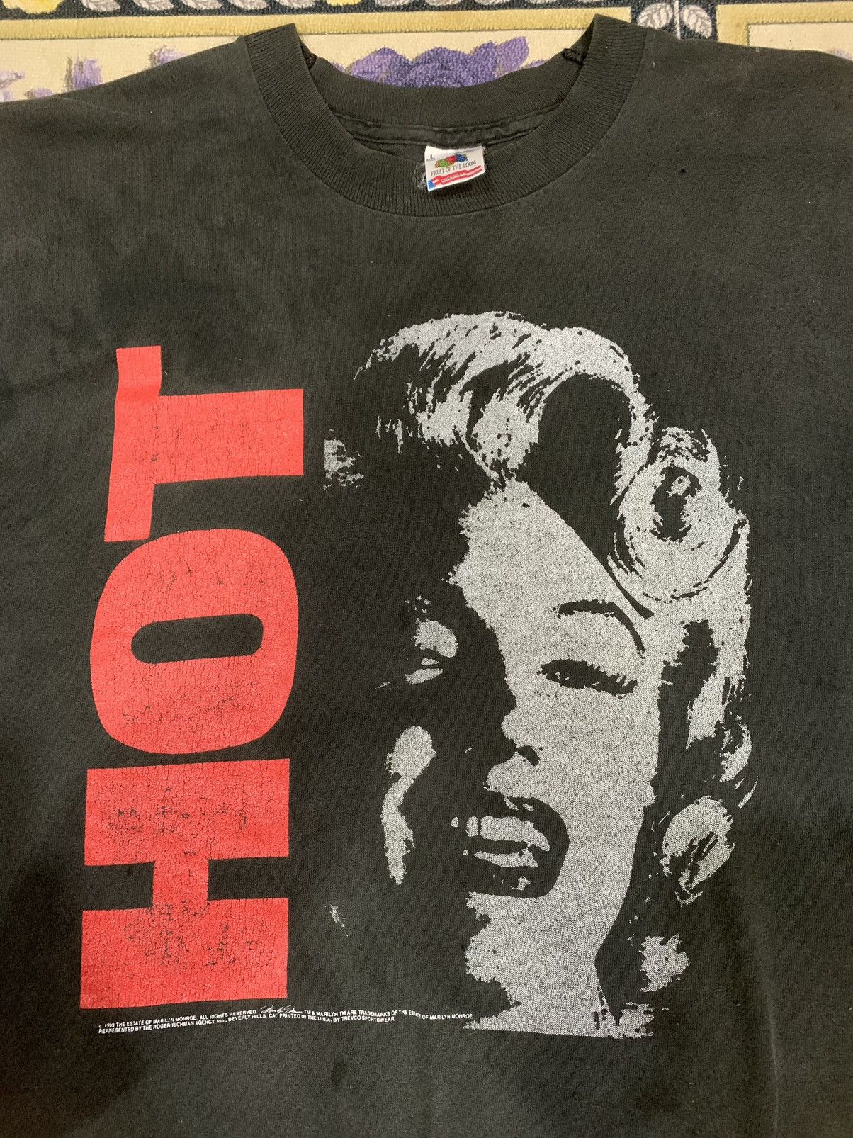 Band Tees × Vintage Marlyn moonroe vtg 90s tagging fruit of the loom Size US XL / EU 56 / 4 - 2 Thumbnail