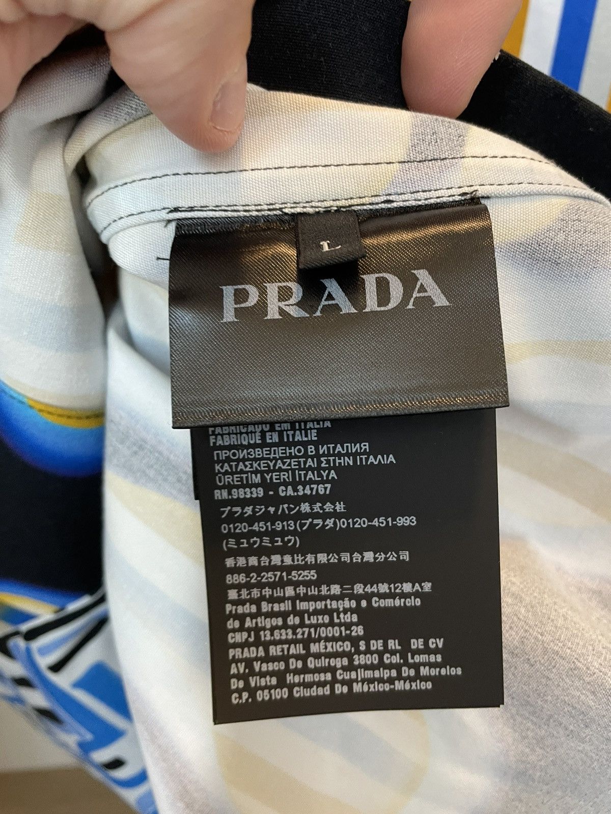Prada Prada Double Match Flame Camp Collar Shirt Size US L / EU 52-54 / 3 - 5 Thumbnail