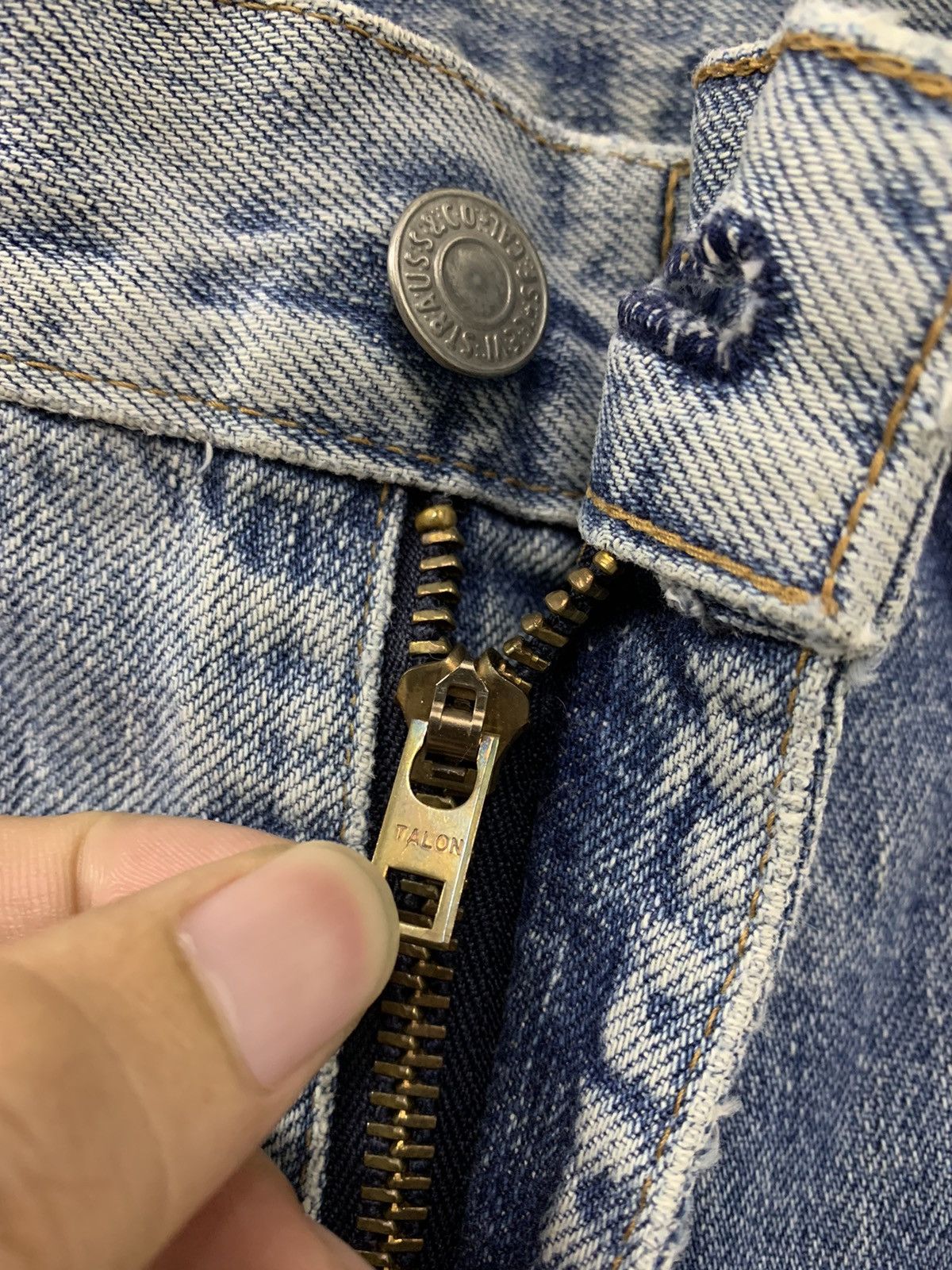 Levi's × Self Edge × Vintage Vintage Levis Big E 502 Made In Japan Distressed Denim Size US 28 / EU 44 - 3 Thumbnail