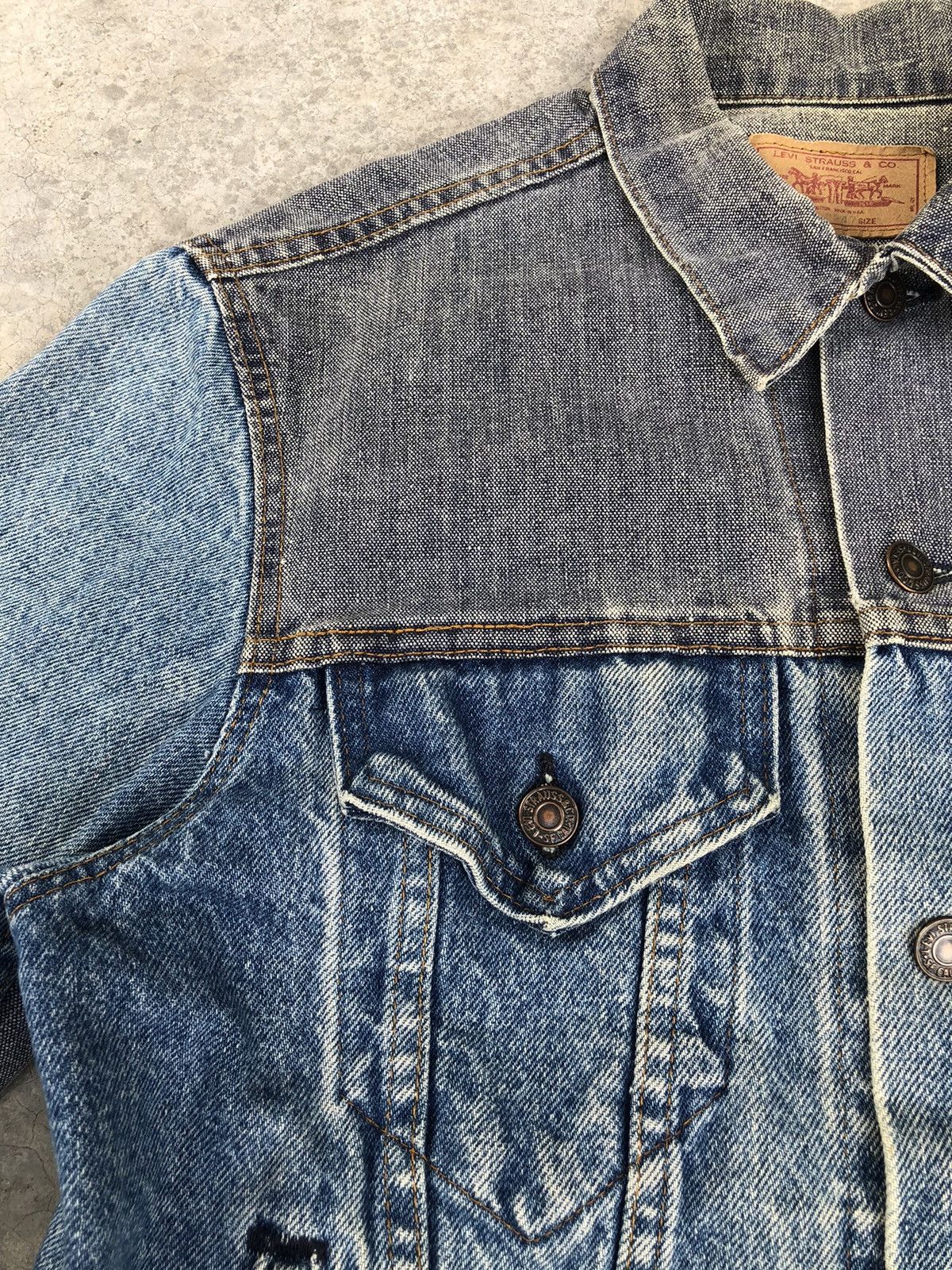 Levi's Vintage 80’s Levi’s Denim Jacket Distressed Jeans Size US M / EU 48-50 / 2 - 12 Thumbnail