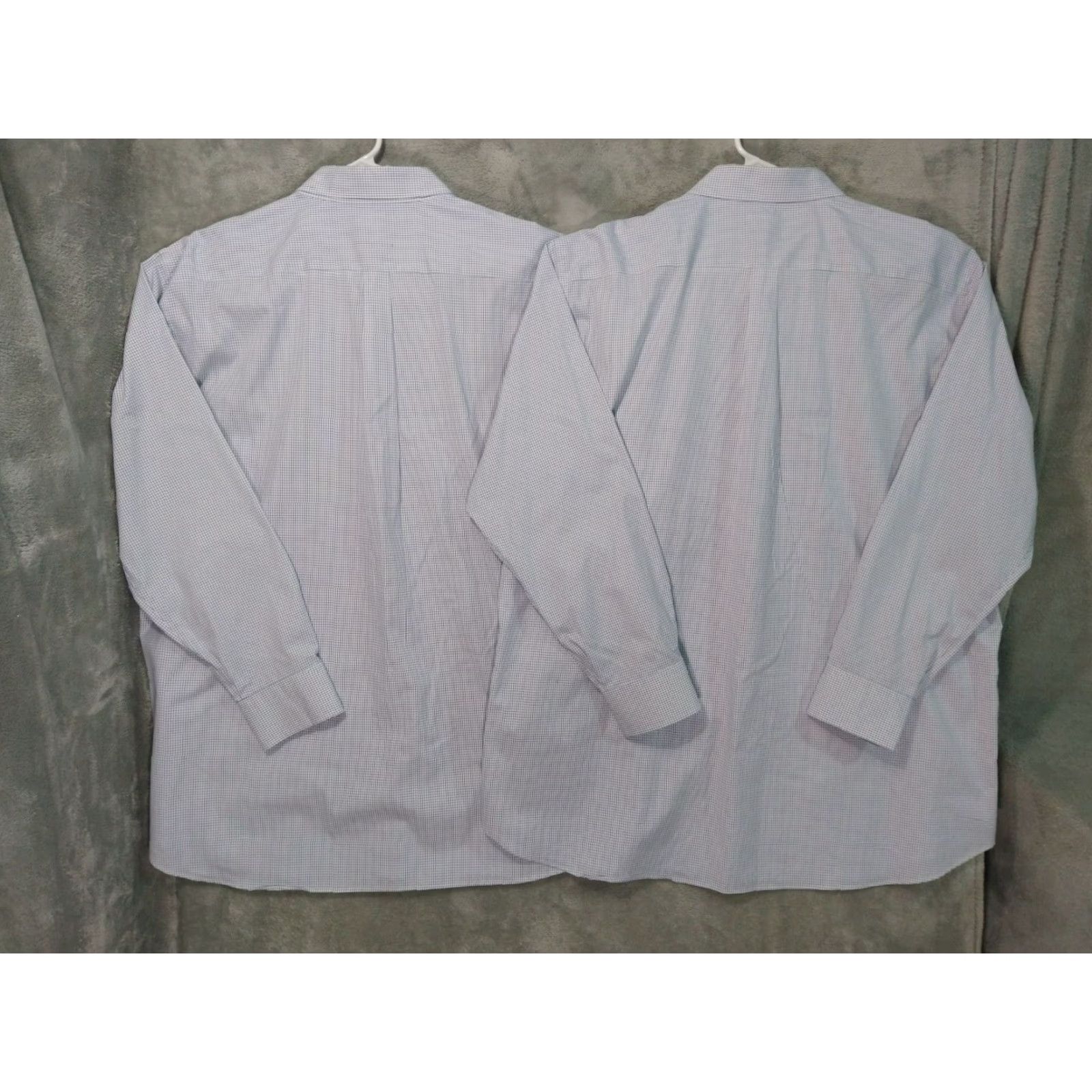 Uniqlo Uniqlo Shirt Mens 2XL White Blue Check Long Sleeve Button Down Cotton Lot of 2 Size US XXL / EU 58 / 5 - 2 Thumbnail
