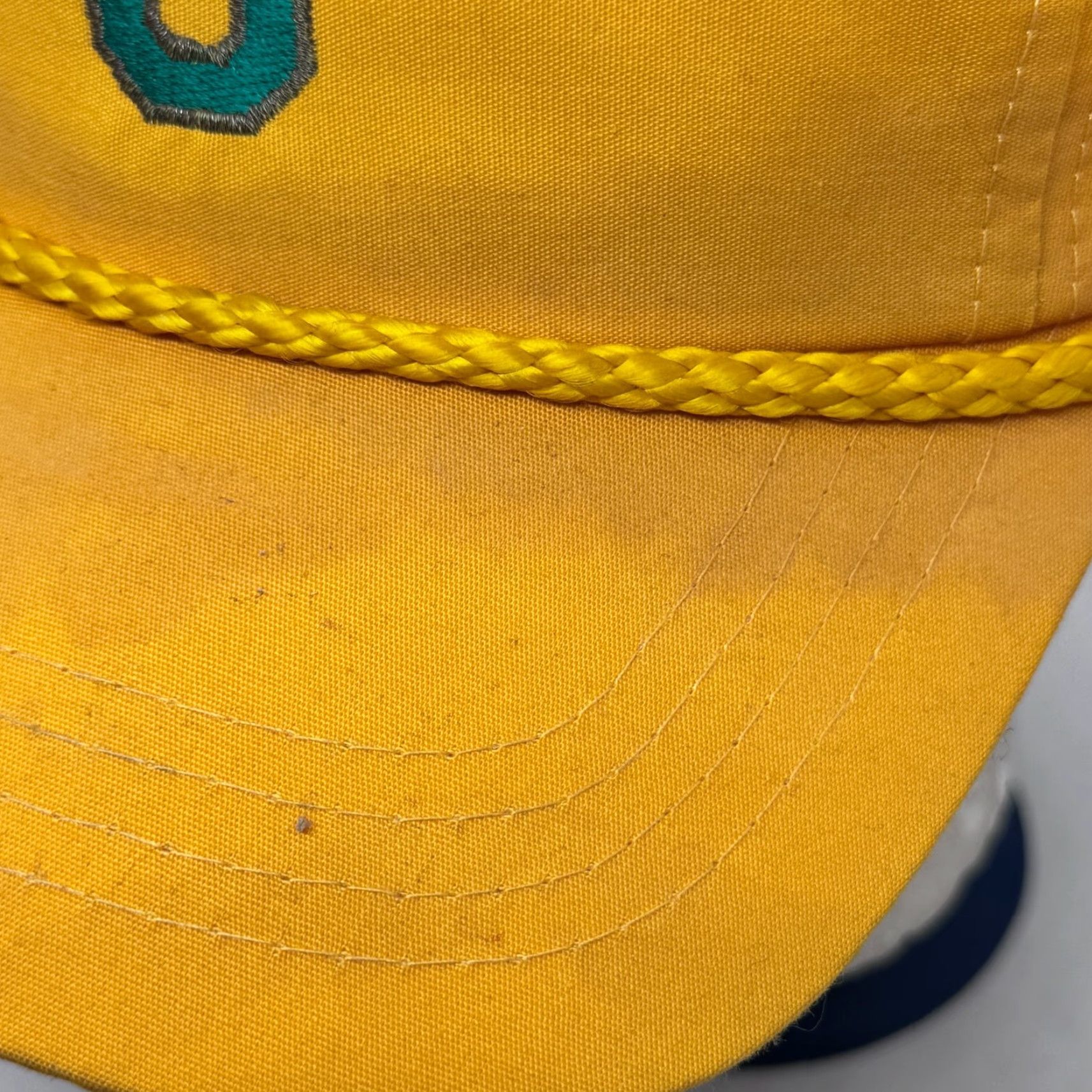 Roper VINTAGE Baylor University Yellow Roper Snapback Hat College Cap Sportcap Men Adjustable Canvas Cotton Breathable Lightweight 90s Logo Stained Bill Size ONE SIZE - 2 Thumbnail