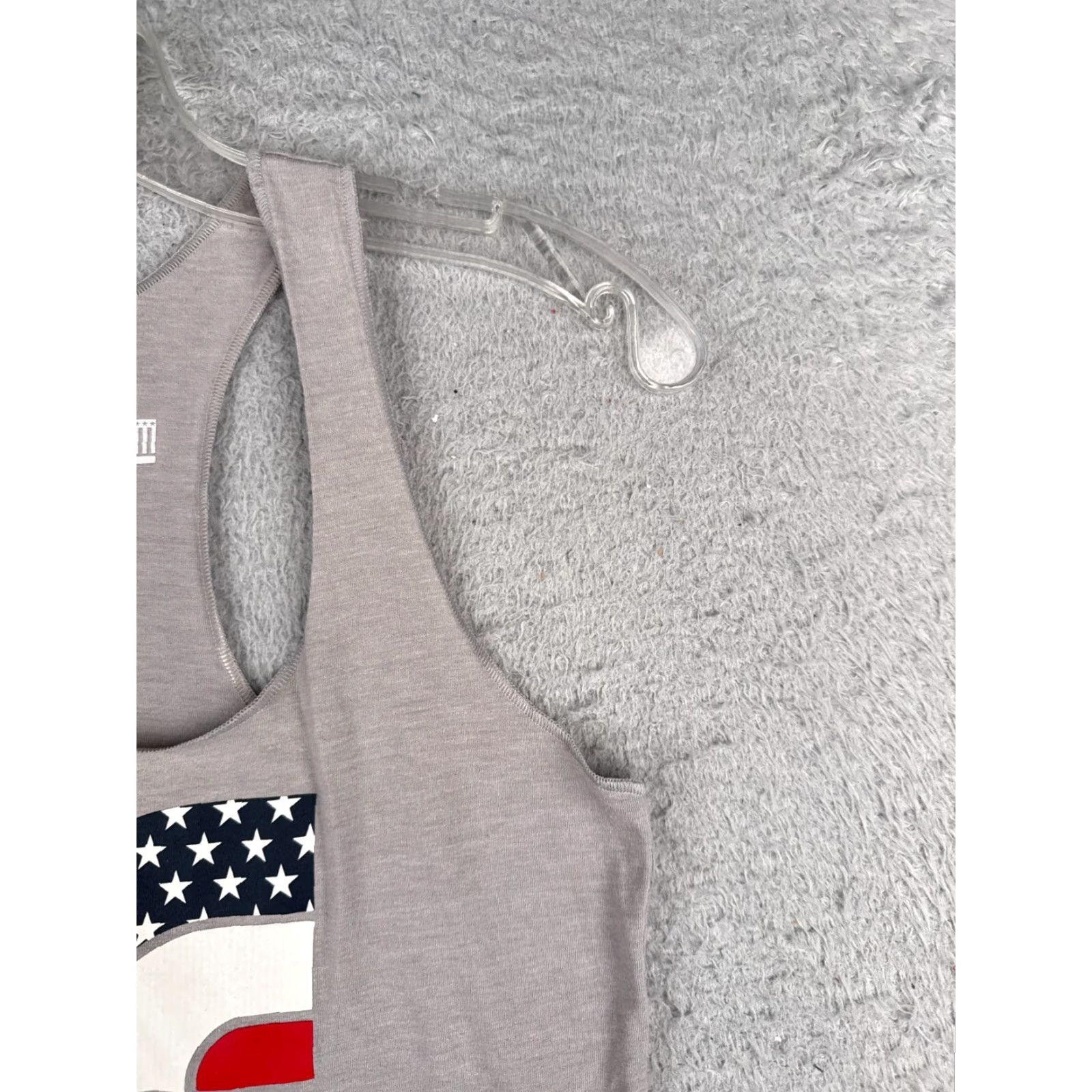 The North Face The North Face Shirt Women Small Gray Tank Sleeveless Scoop American Flag USA Size S / US 4 / IT 40 - 2 Thumbnail