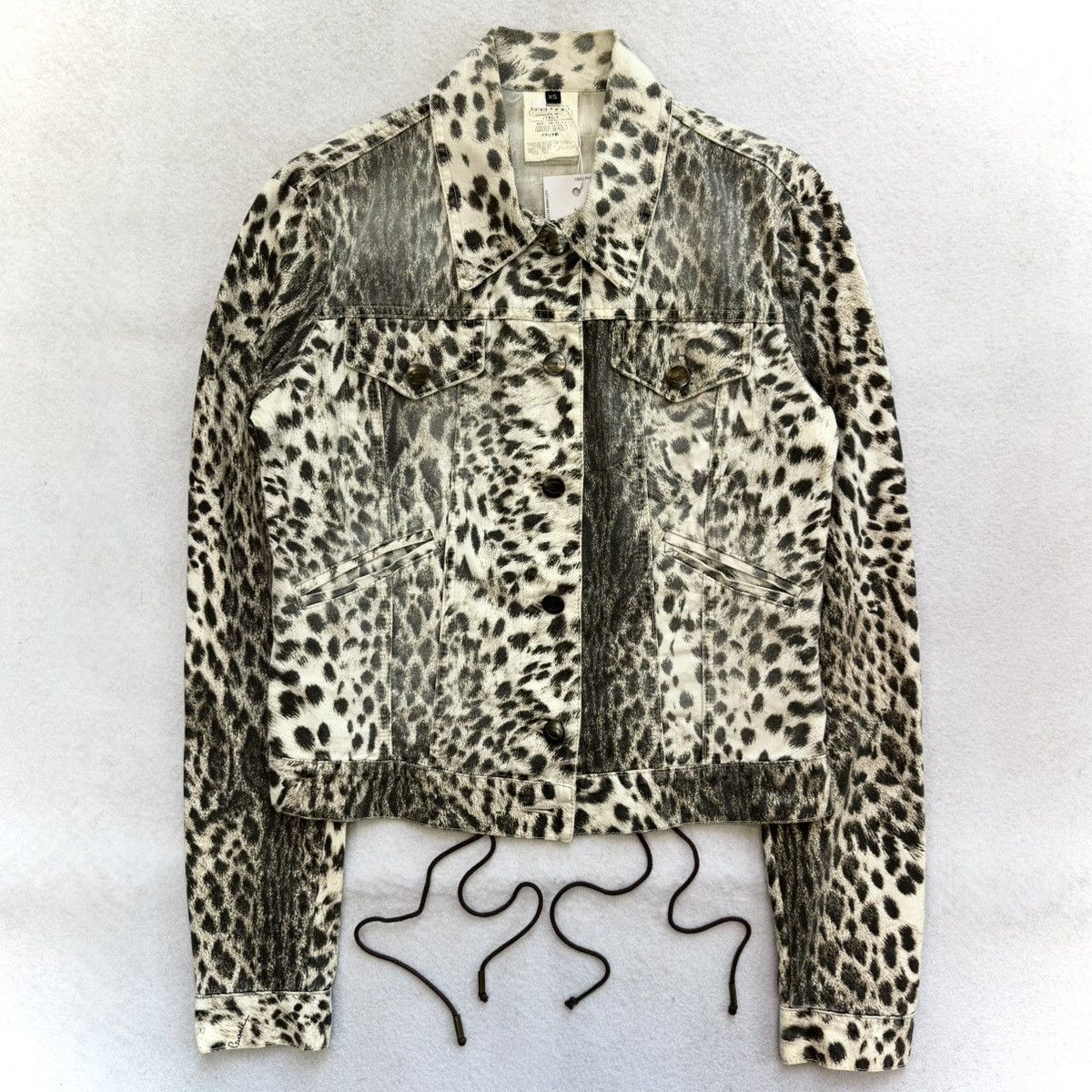Just Cavalli 2000s Just Cavalli Back Laces Leopard Print Jacket Size XS / US 0-2 / IT 36-38 - 1 Thumbnail