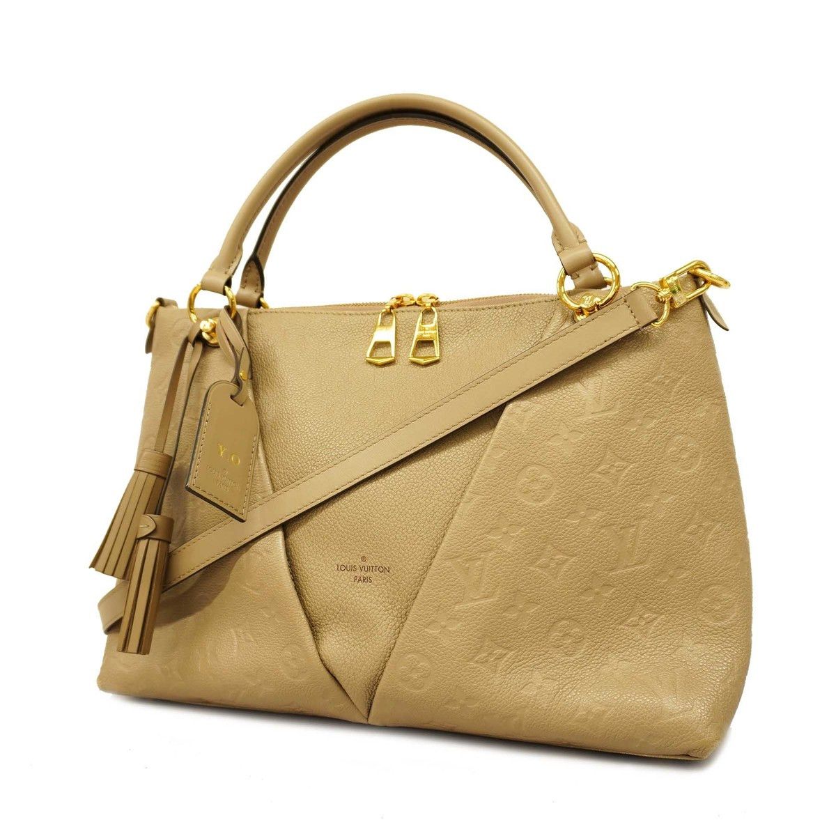 image of Louis Vuitton 2Way Shoulder Bag Monogram Empreinte V Tote Tourtrail in Beige, Women's