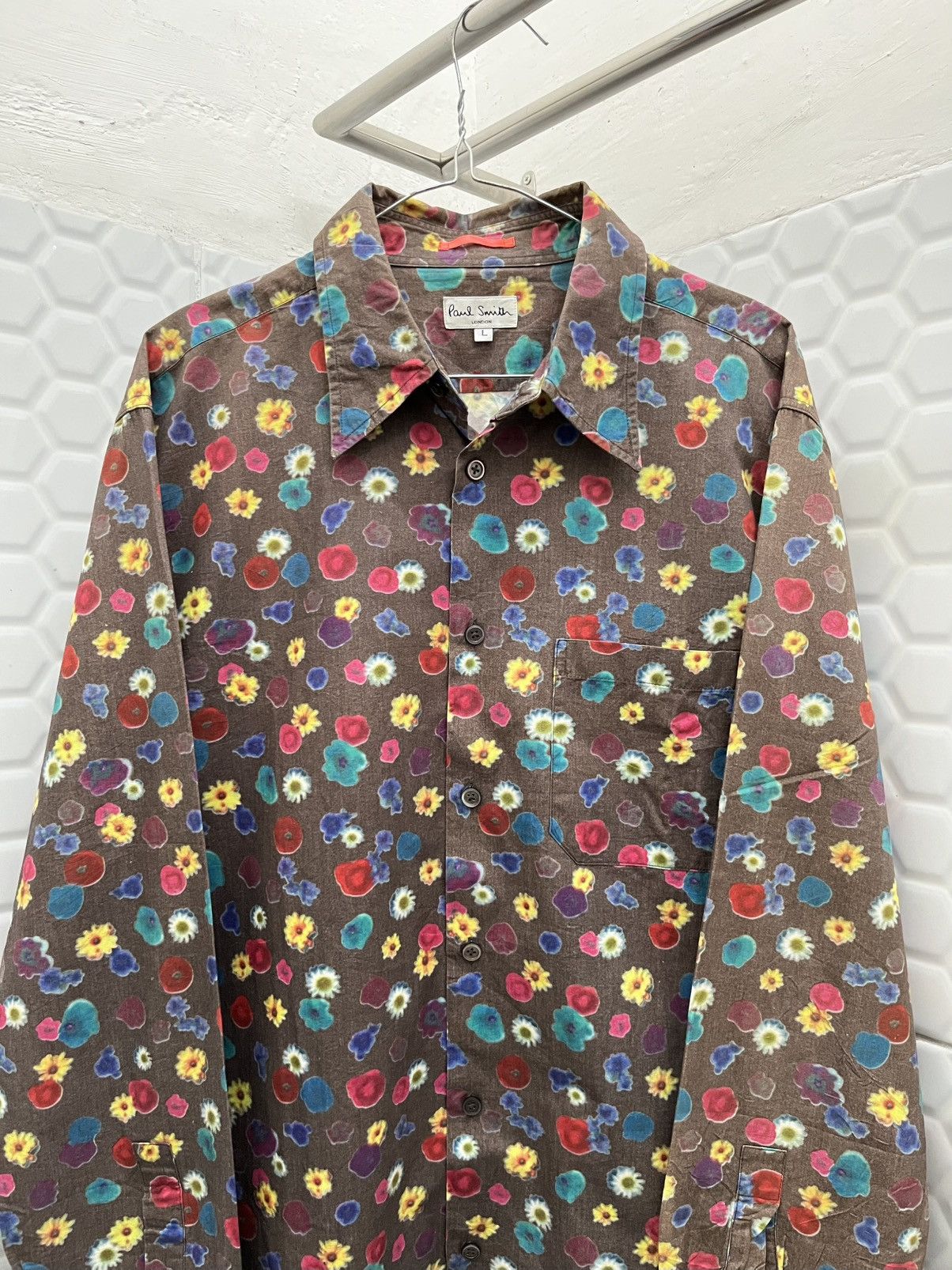 Paul Smith Vintage Paul Smith Printed Washed Shirt Size US L / EU 52-54 / 3 - 4 Thumbnail