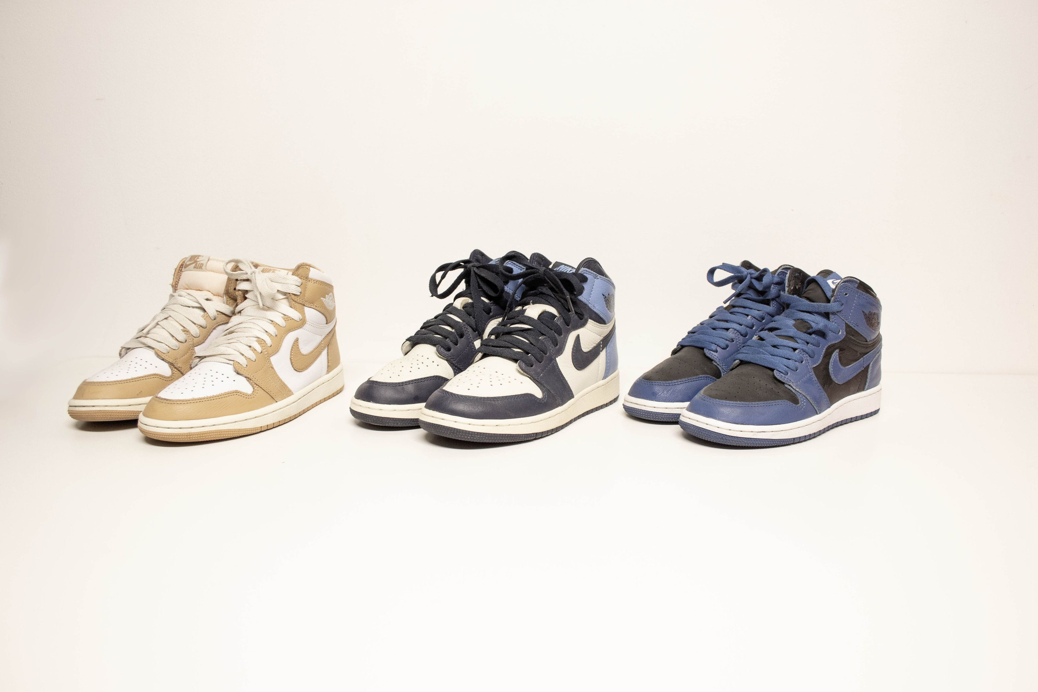 Jordan Brand Air Jordan 1 Hi Set | Dark Marine, Obsidian, Praline Size US 4.5 / IT 34.5 - 2 Thumbnail