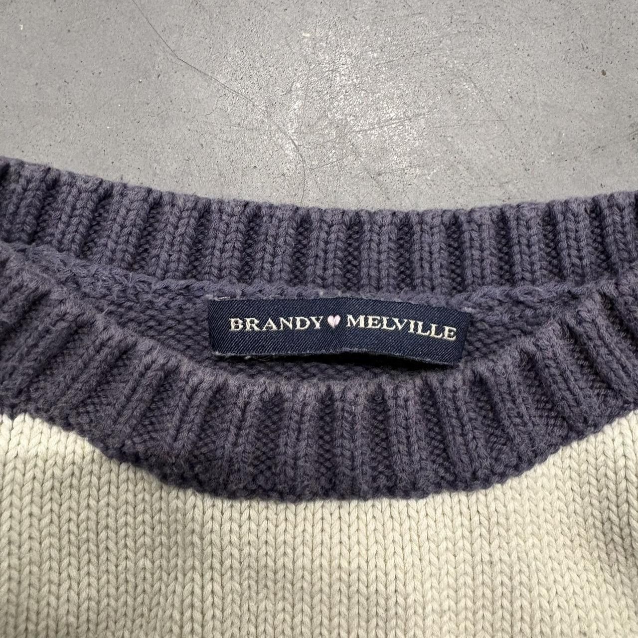 Brandy Melville Crazy Vintage Y2K/2000s Brandy Melville Striped Blue and White Sweater Sweatshirt! Size M / US 6-8 / IT 42-44 - 3 Thumbnail