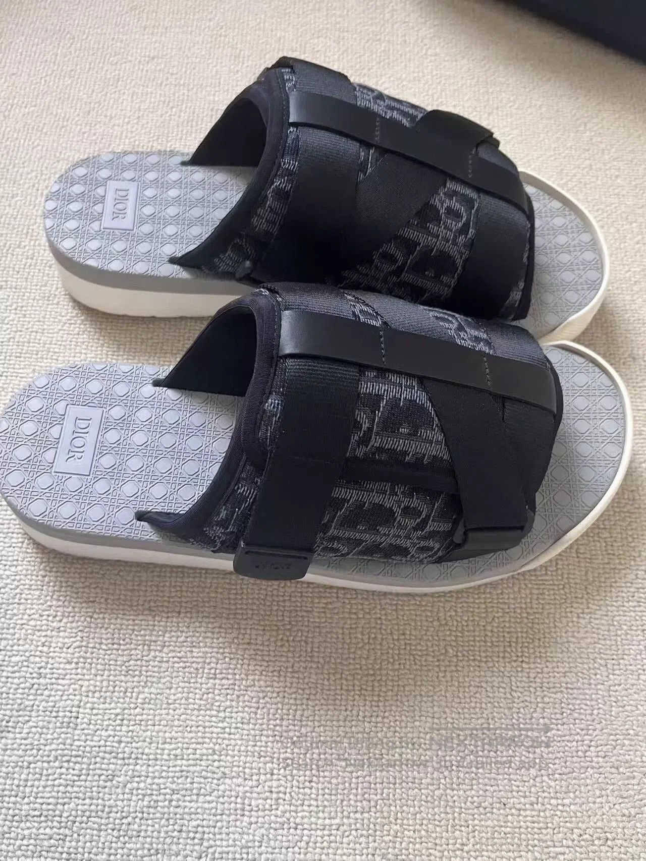 Dior dior alpha black comfortable men's sandals. Size US 10 / EU 43 - 6 Thumbnail