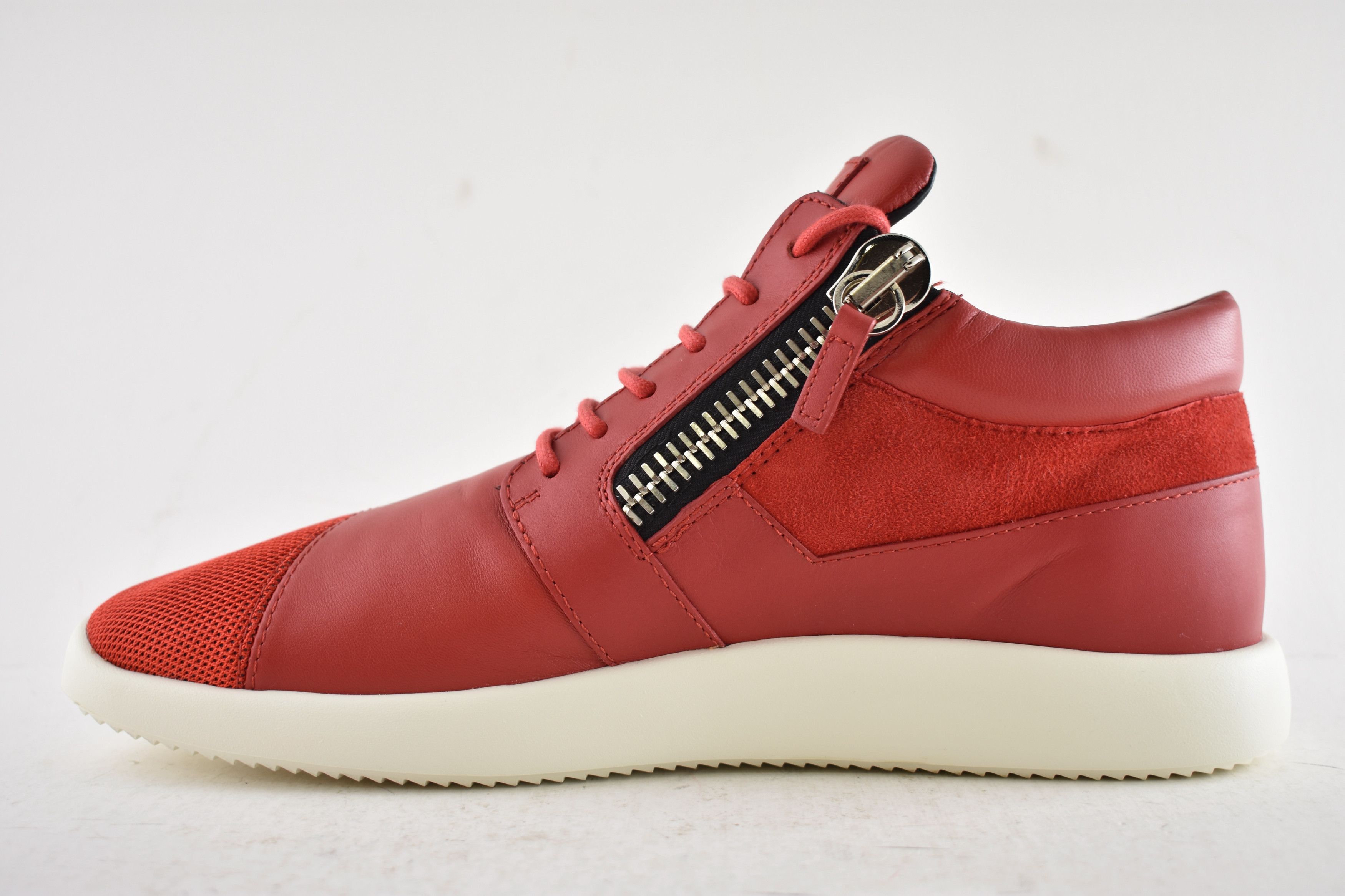 Giuseppe Zanotti Megatron Red Low Top Mix Mid Runner Trainer Sneaker 43 10 Size US 10 / EU 43 - 8 Thumbnail
