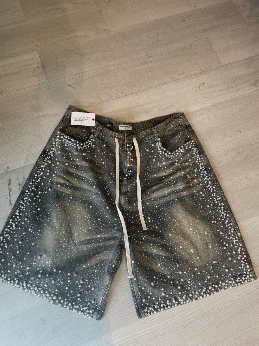 Vale Vale Forever Rainstorm Jean Shorts Jort Blue 40 Size US 40 / EU 56 - 1 Thumbnail