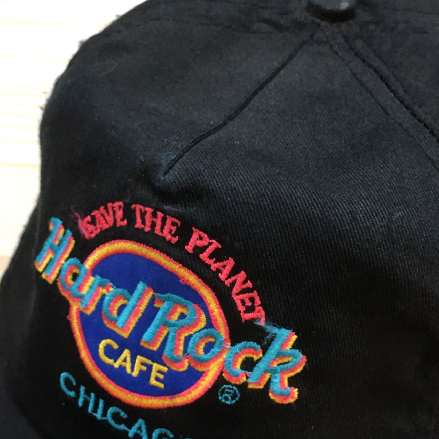 Hard Rock Cafe Hard Rock Cafe Baseball Cap Men Black OS Adjustable Curved Brim Embroidered Logo Size ONE SIZE - 3 Thumbnail