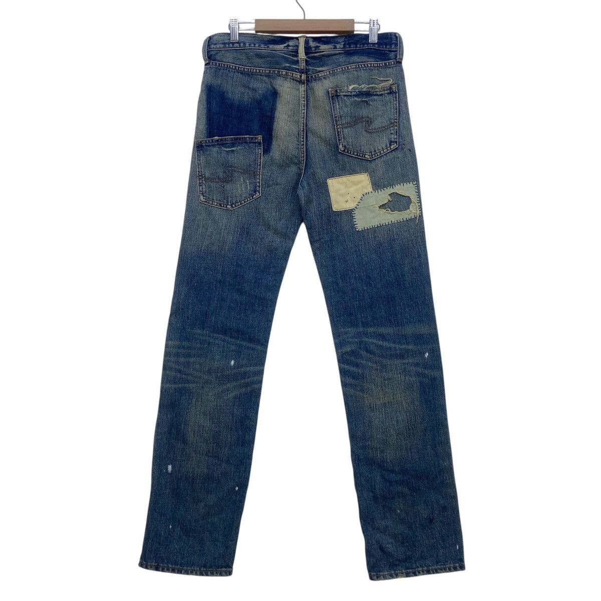 Japanese Brand Bonds & Peace Street Fashion Patchwork Distressed Denim Size US 30 / EU 46 - 2 Thumbnail