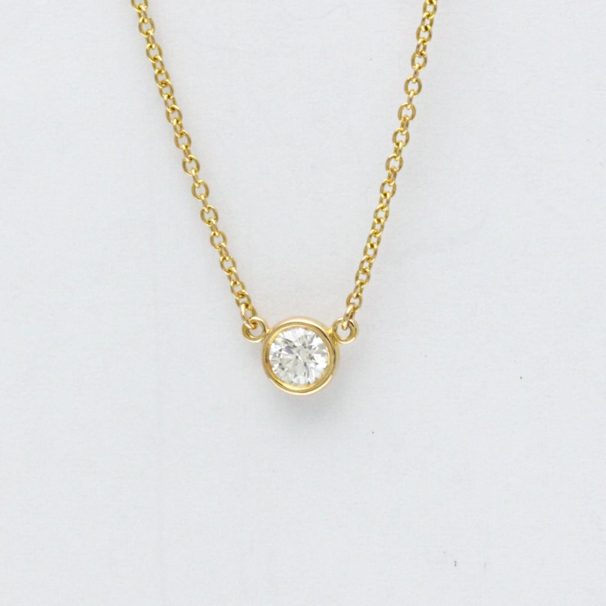 Tiffany Diamonds By The Yard Pink Gold (18K) Diamond MenWomen Fashion Pendant Necklace Carat/0.18 (Pink Gold)