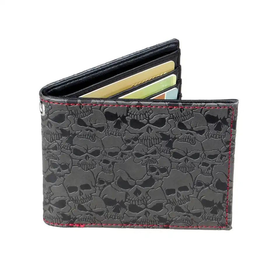 Japanese Brand Skull Double Fold Wallet Size ONE SIZE - 4 Thumbnail
