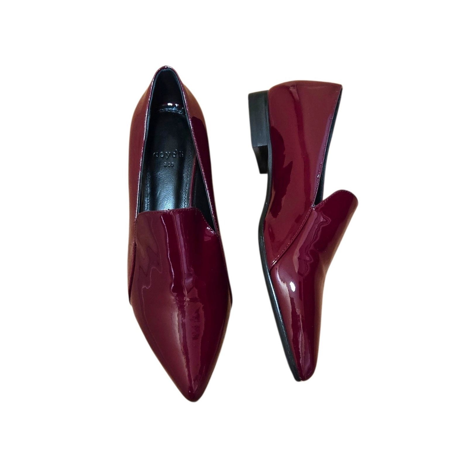 aeyde Aeyde Red Pointed Toe Patent Leather Minimalist Ballet Flats Size US 6 / IT 36 - 1 Thumbnail