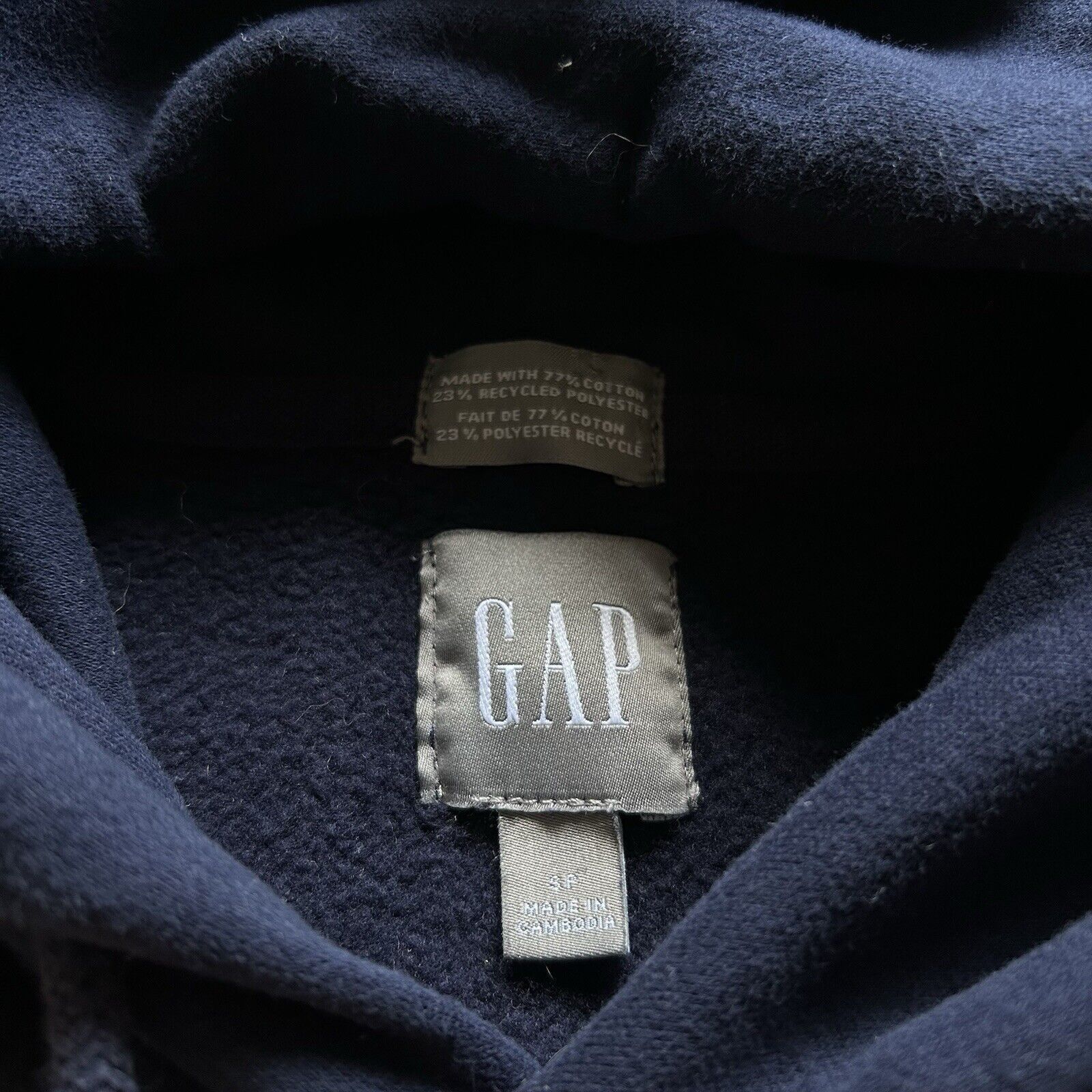 Gap Vintage Y2K GAP Blank Navy Blue Hoodie Sweatshirt Small Rare Size US S / EU 44-46 / 1 - 3 Thumbnail