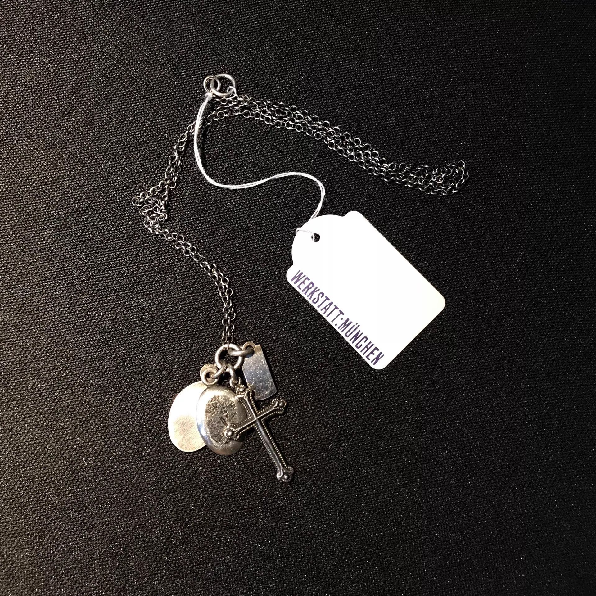 Werkstatt Munchen Werkstatt Munchen Large Cross Gothic Silver Necklace 70 Size ONE SIZE - 1 Thumbnail