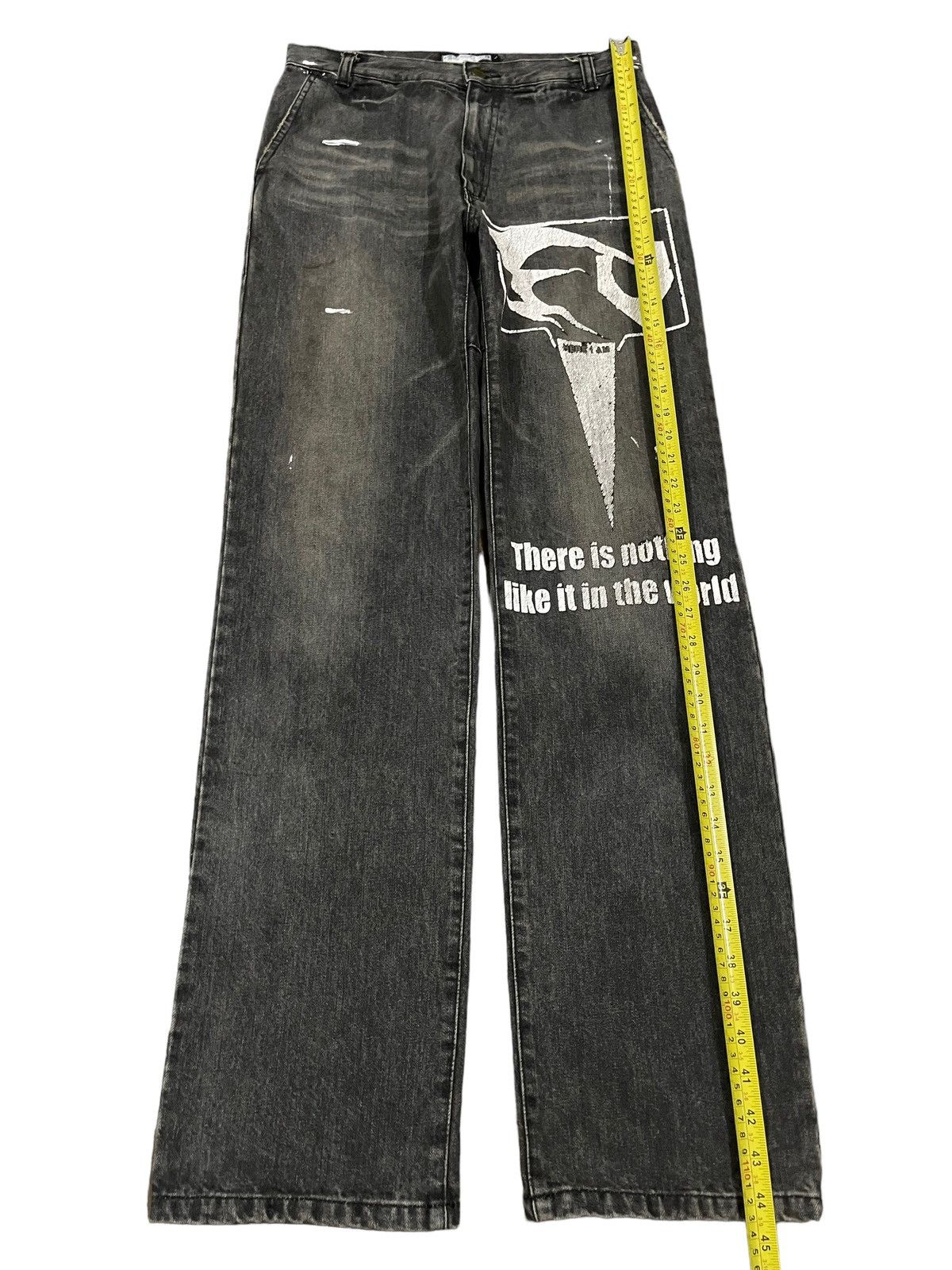 Beauty Beast Vintage Japanese Brand Painted Style Loose Jeans Size US 30 / EU 46 - 9 Thumbnail