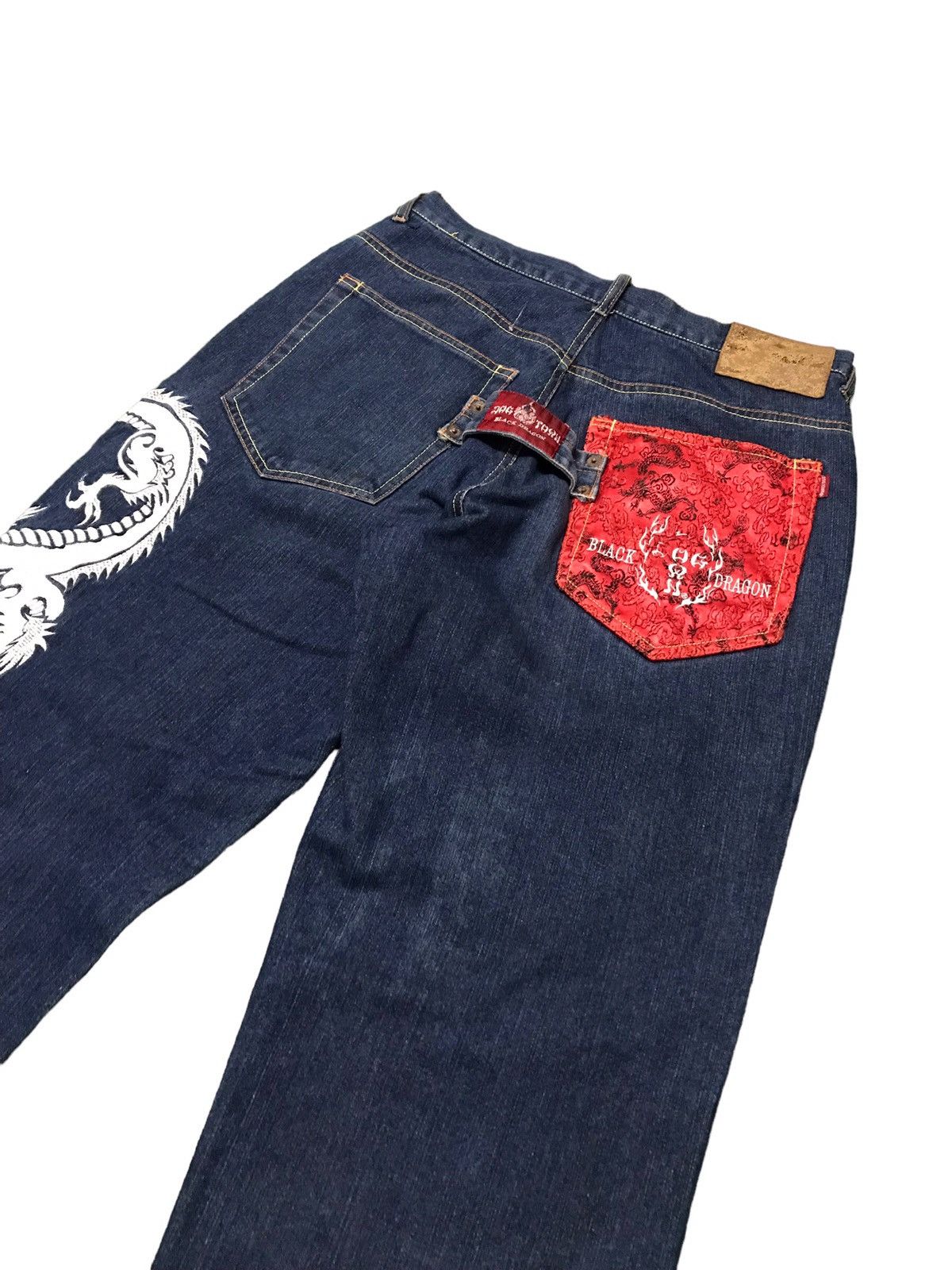 Dogtown VERY RARE🔥 Dogtown Black Dragon Embroidery Baggy Jeans Size US 32 / EU 48 - 12 Thumbnail