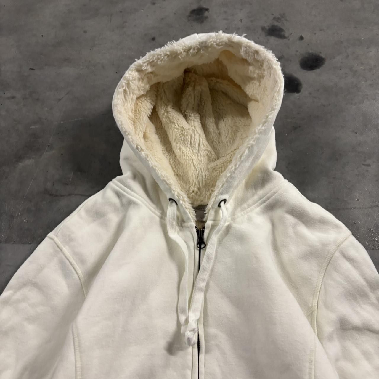 Vintage Vintage Y2K/2000s Cute White Soft Sherpa Fur Cozy Zip Up Hoodie! Size XL Size XL / US 12-14 / IT 48-50 - 2 Thumbnail